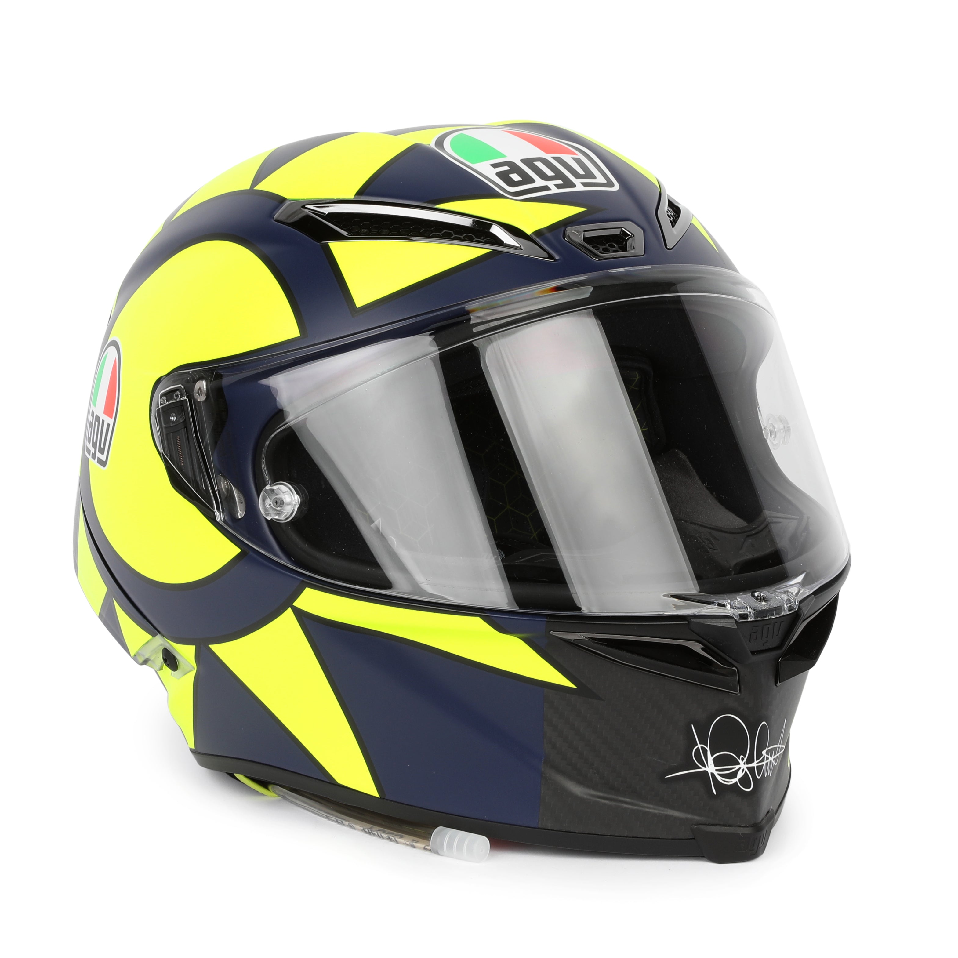 LOT 019 - Valentino Rossi 2019 Signed Replica Soleluna AGV Pista GP Helmet