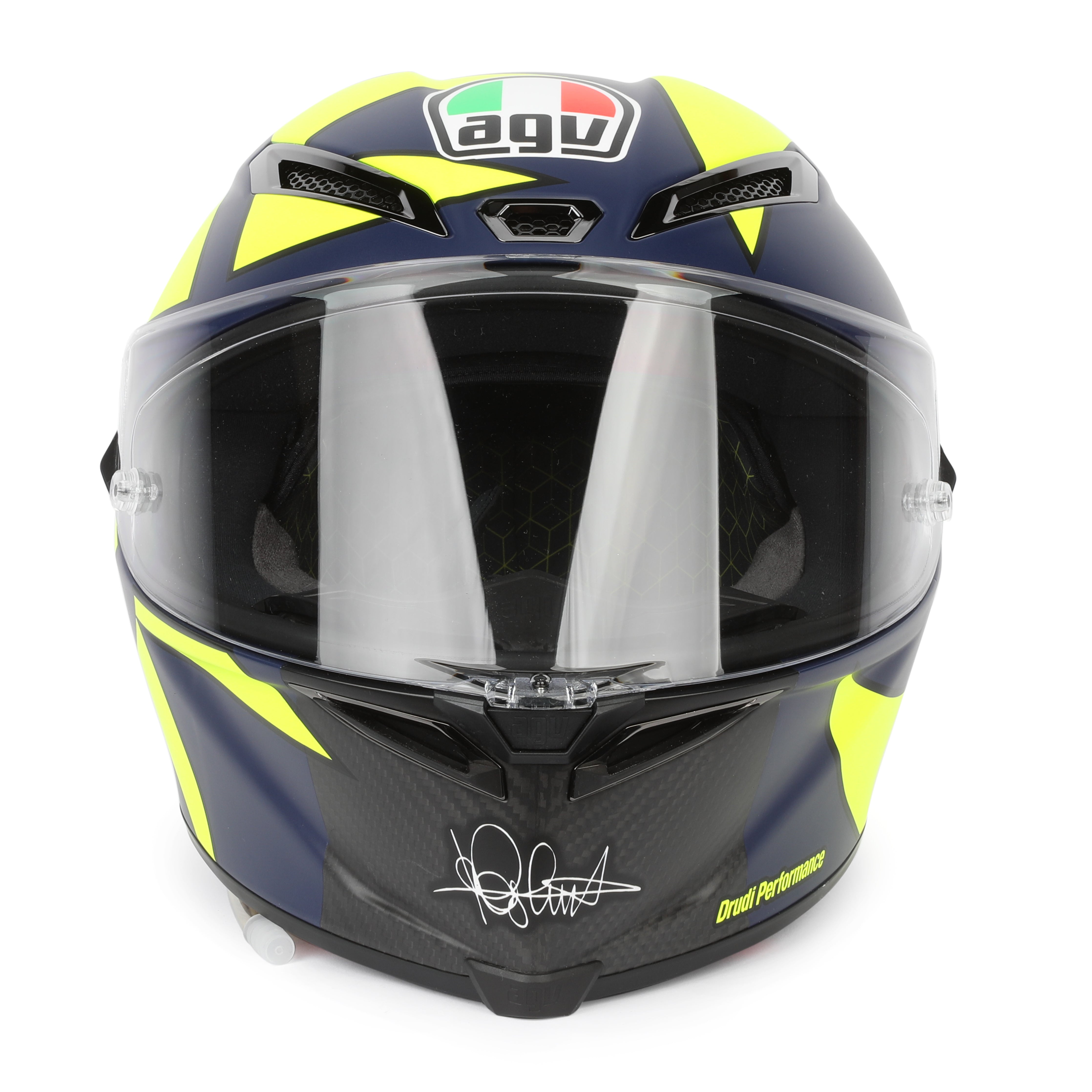 LOT 019 - Valentino Rossi 2019 Signed Replica Soleluna AGV Pista GP Helmet