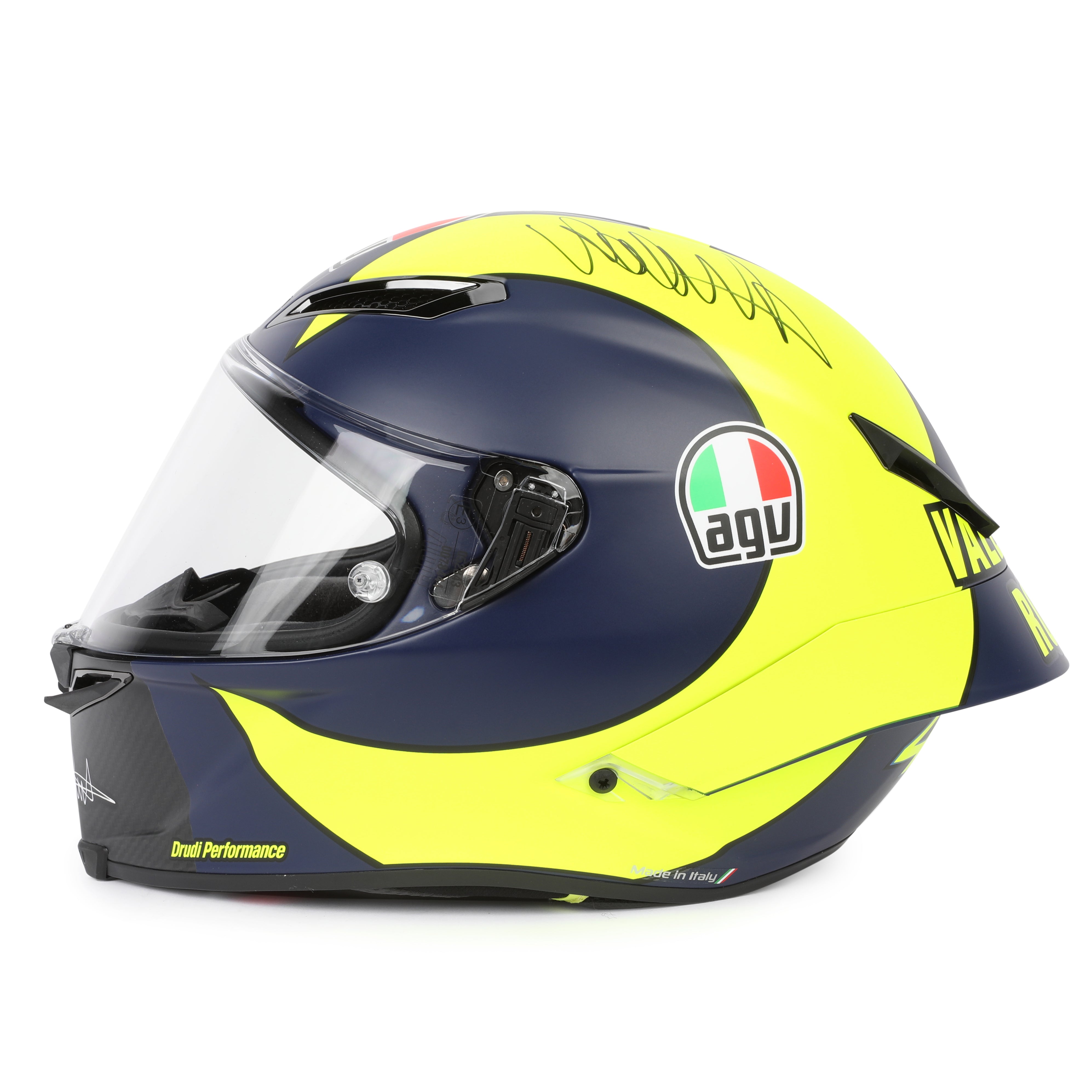 LOT 019 - Valentino Rossi 2019 Signed Replica Soleluna AGV Pista GP Helmet