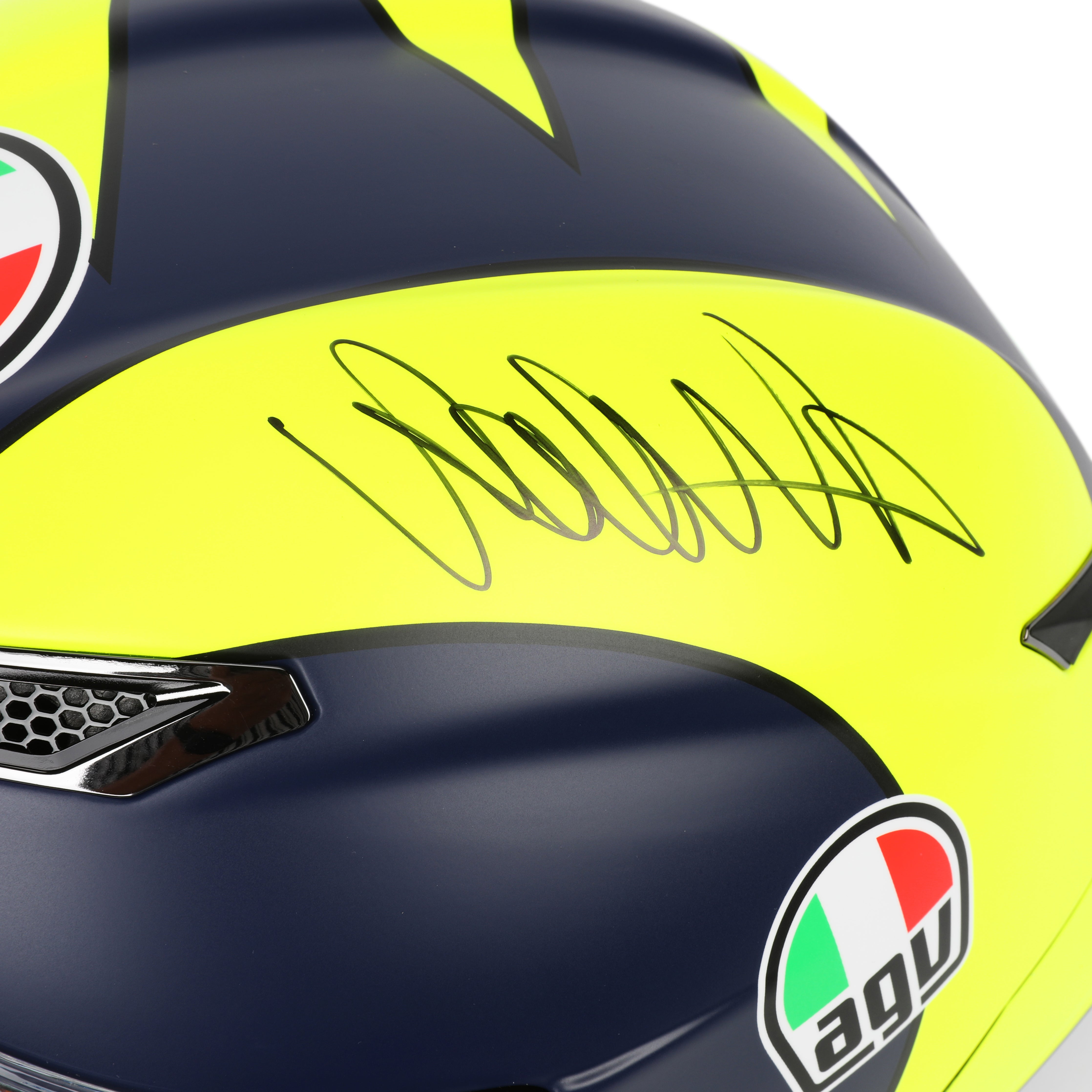 LOT 019 - Valentino Rossi 2019 Signed Replica Soleluna AGV Pista GP Helmet