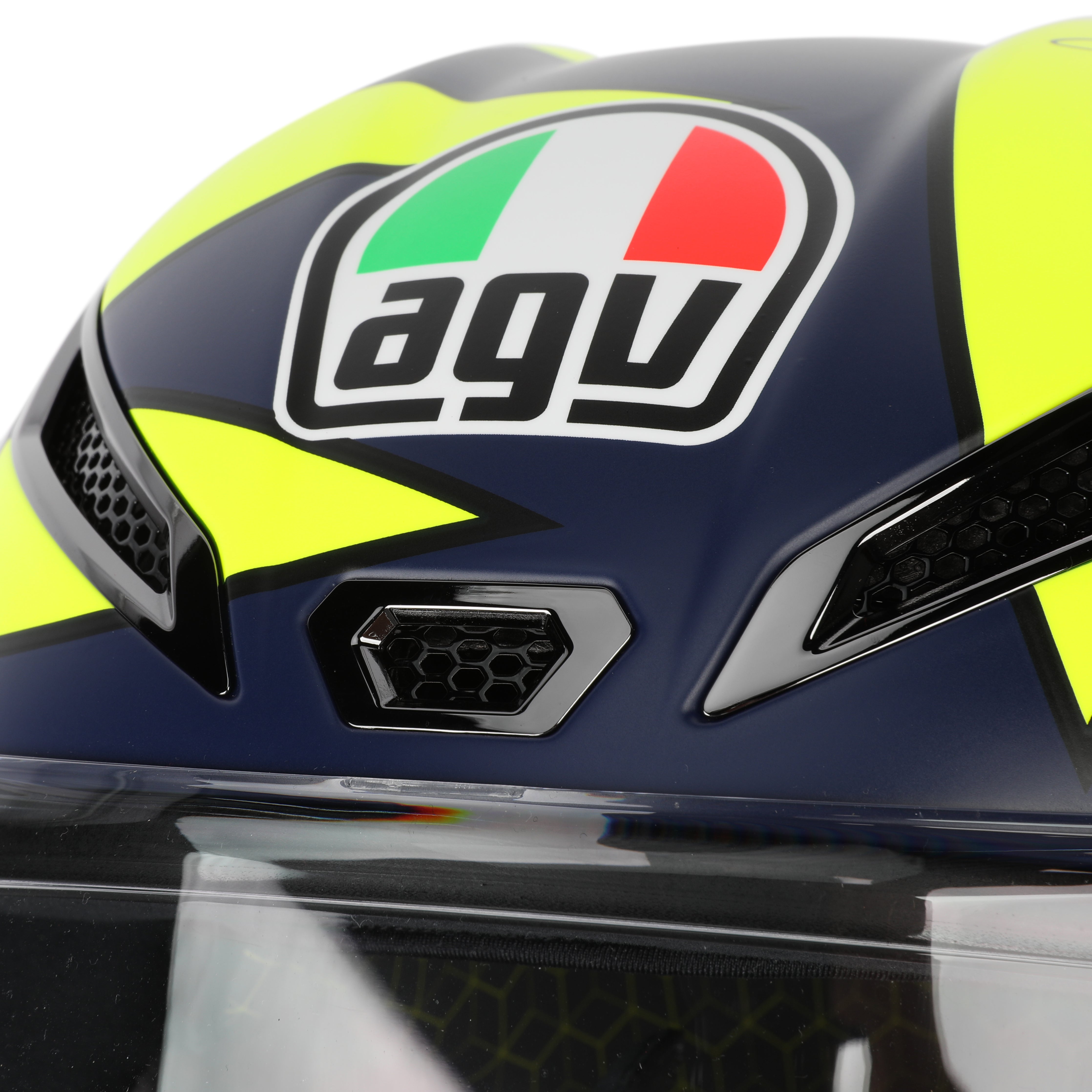 LOT 019 - Valentino Rossi 2019 Signed Replica Soleluna AGV Pista GP Helmet