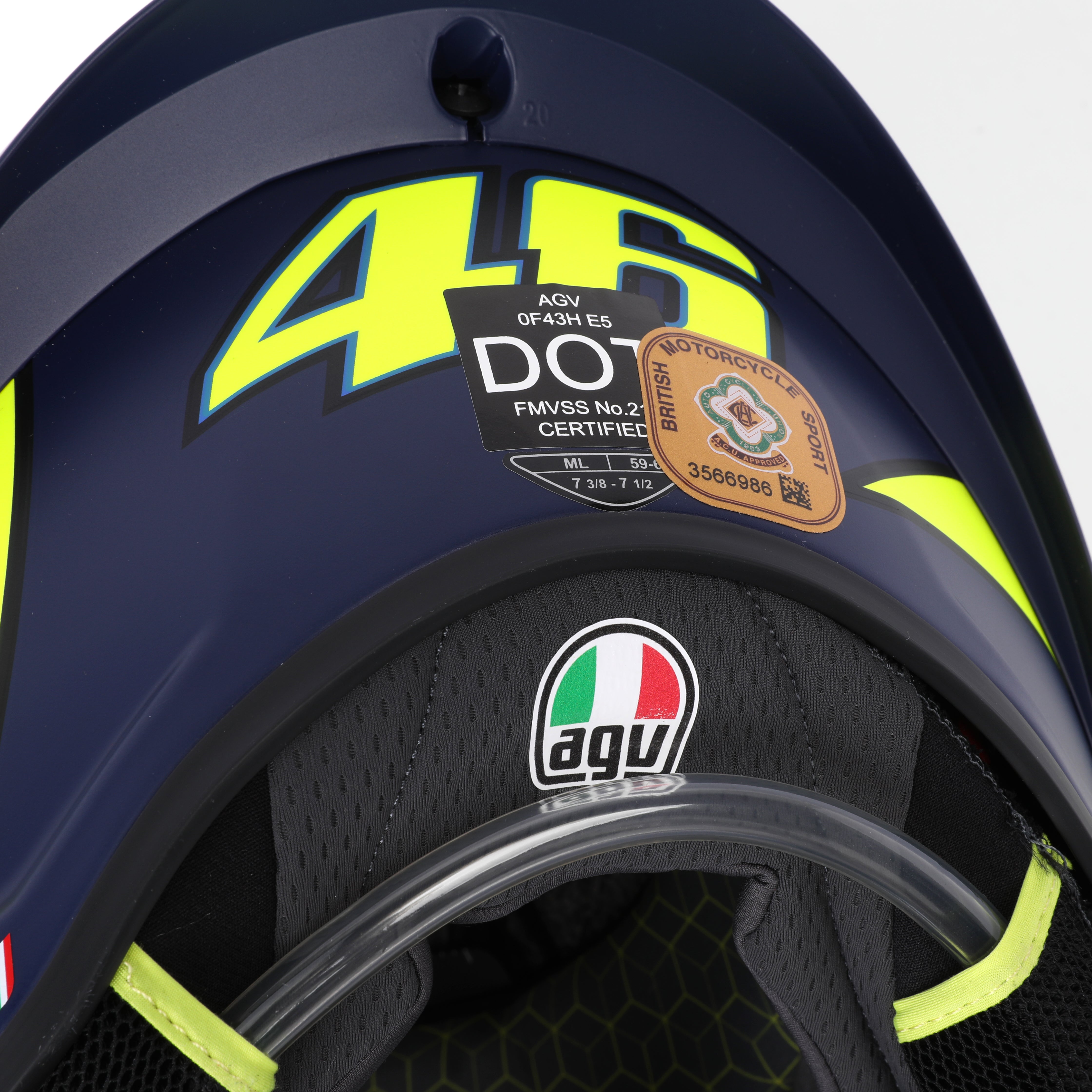 LOT 019 - Valentino Rossi 2019 Signed Replica Soleluna AGV Pista GP Helmet