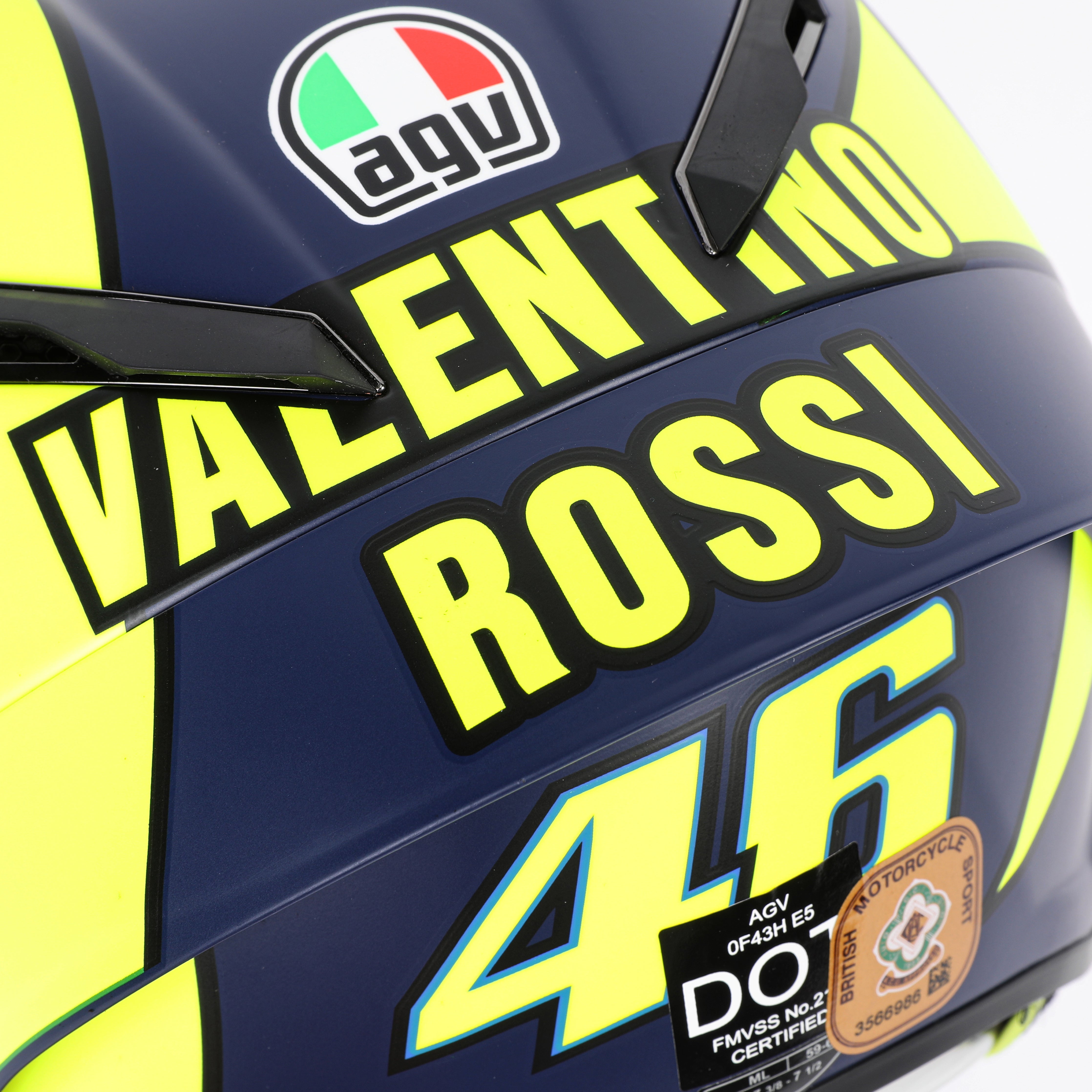 LOT 019 - Valentino Rossi 2019 Signed Replica Soleluna AGV Pista GP Helmet