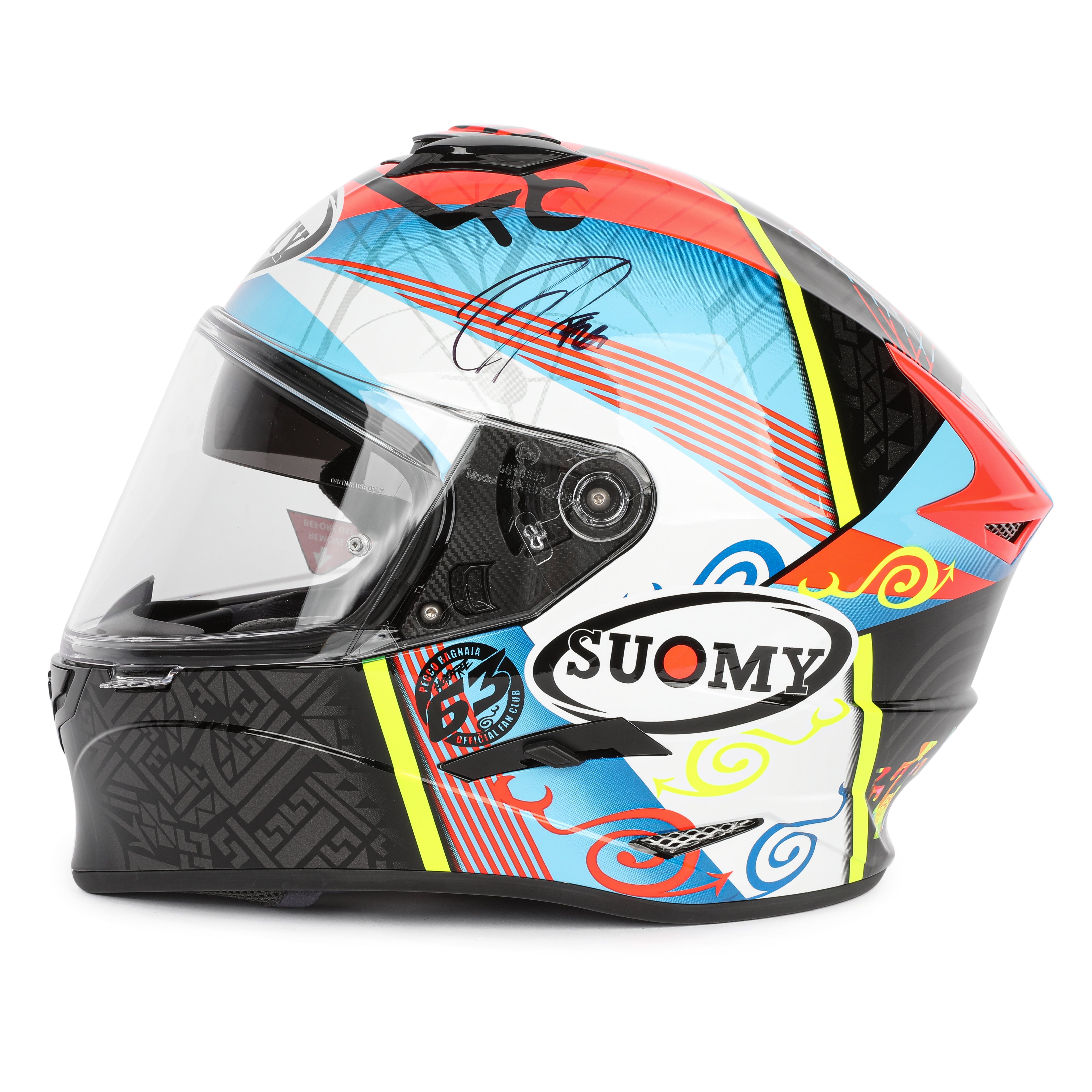 Francesco Bagnaia Signed Suomy Casco Stella Replica Helmet
