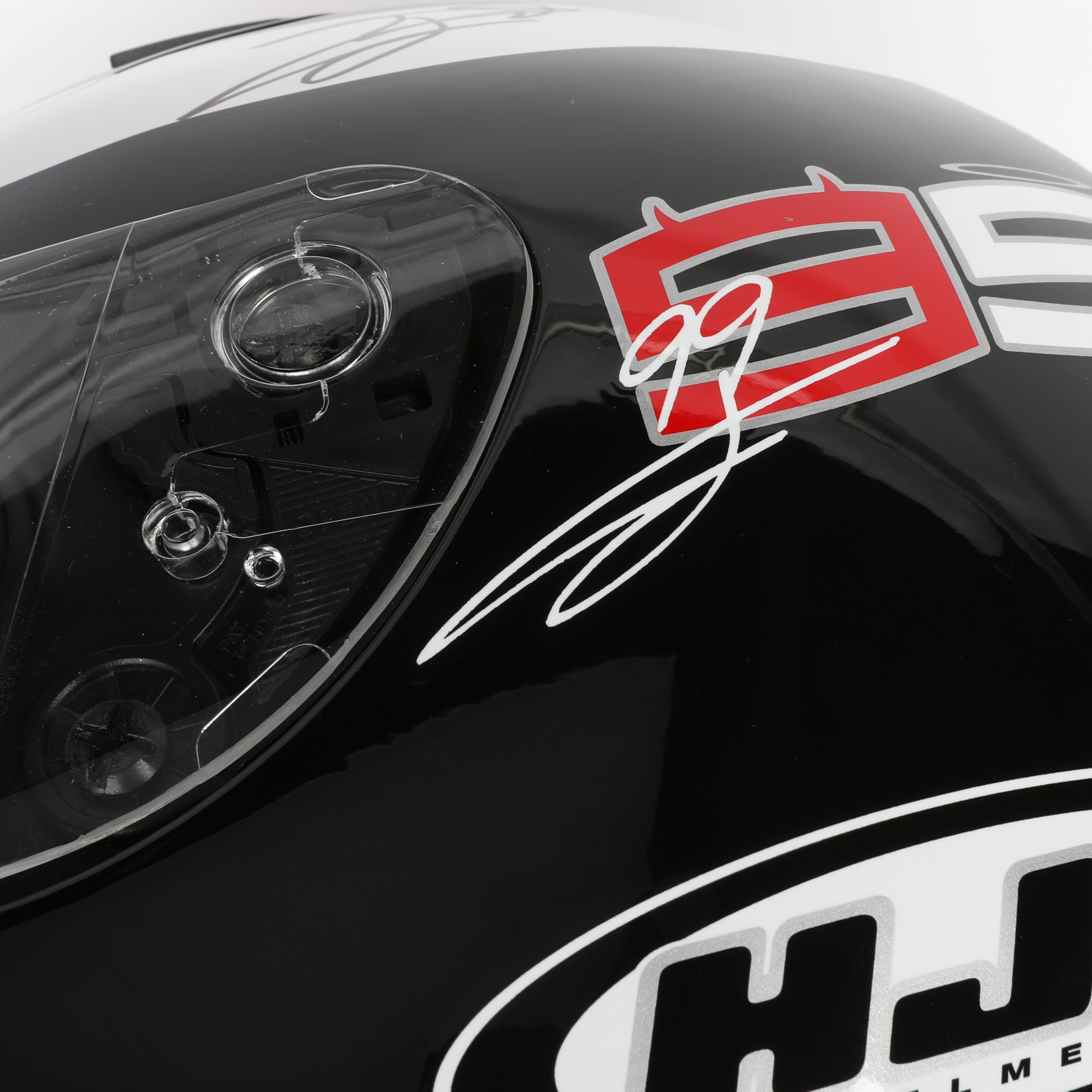 LOT 040 - Jorge Lorenzo #99 Signed HJC CS-R2 JL Spartan MC5 Replica Moto GP Helmet