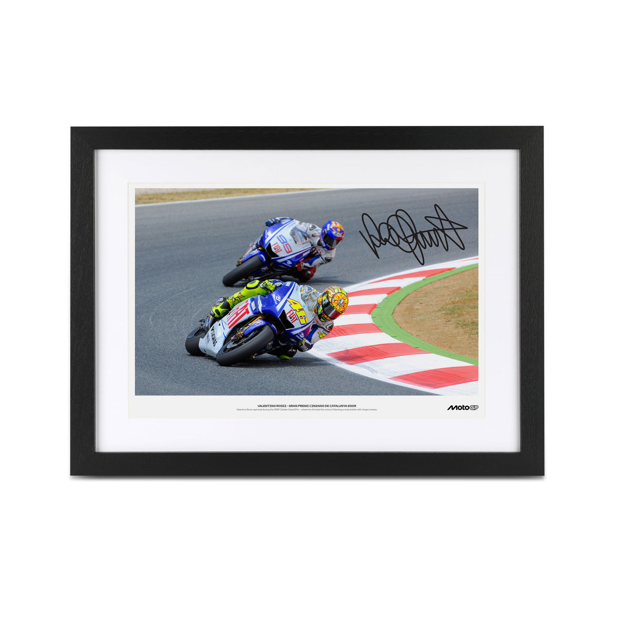 Valentino Rossi 2009 Signed Print - Catalan GP