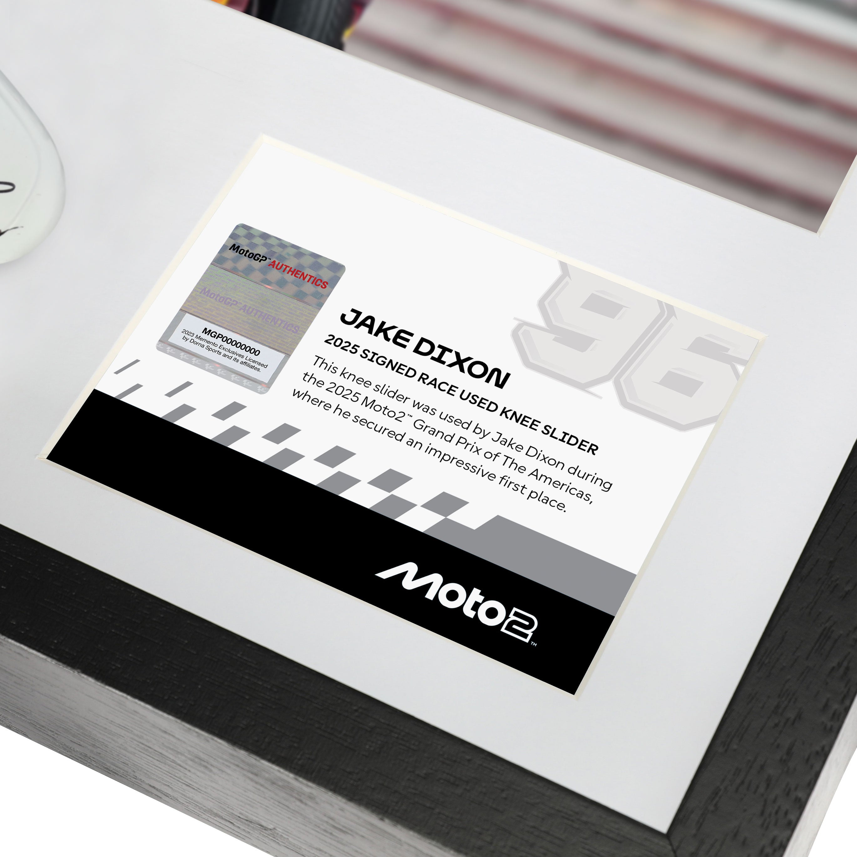 Jake Dixon Signed Knee Slider – 2025 Americas GP Win