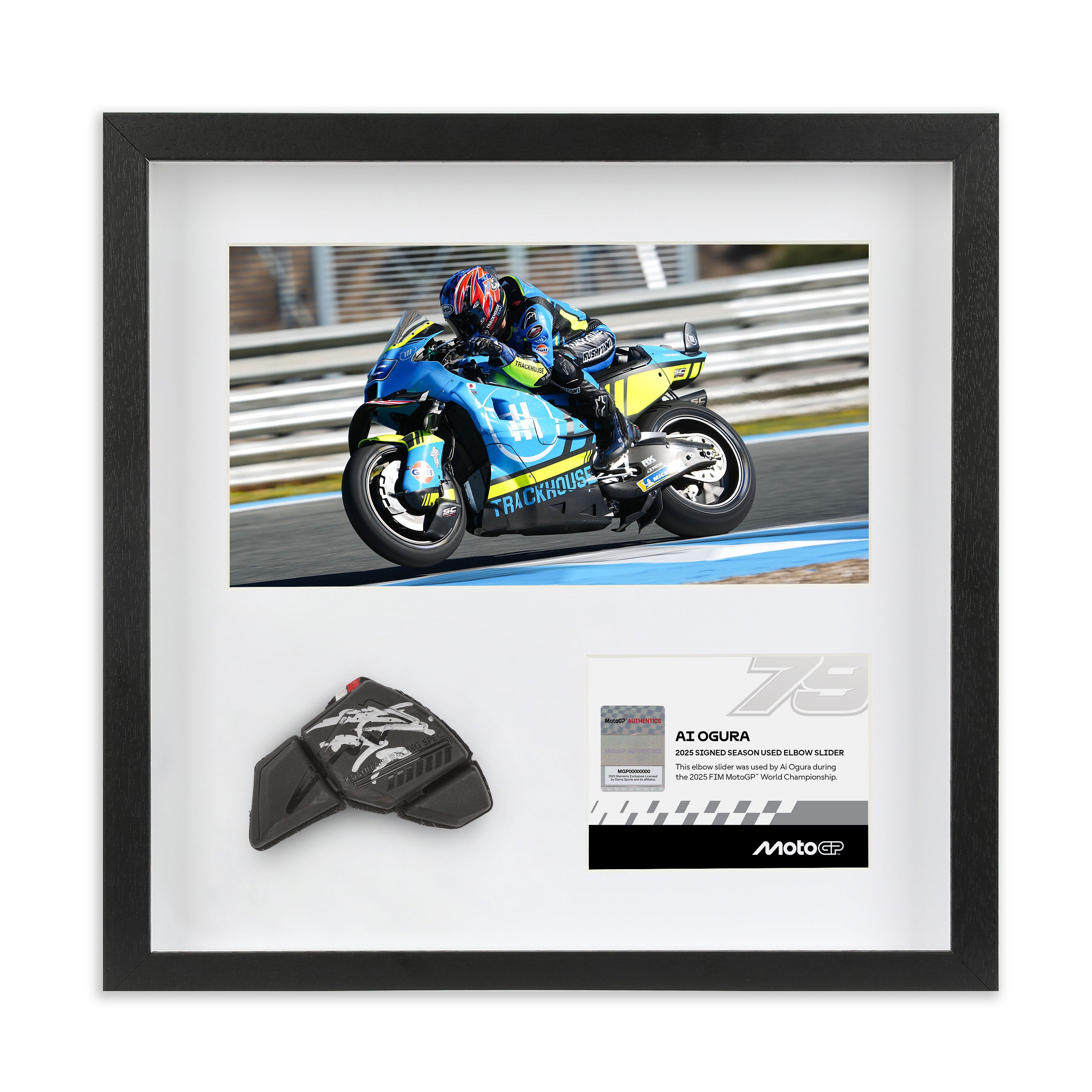 Ai Ogura Signed Used Elbow Sliders – 2025 MotoGP™ Season