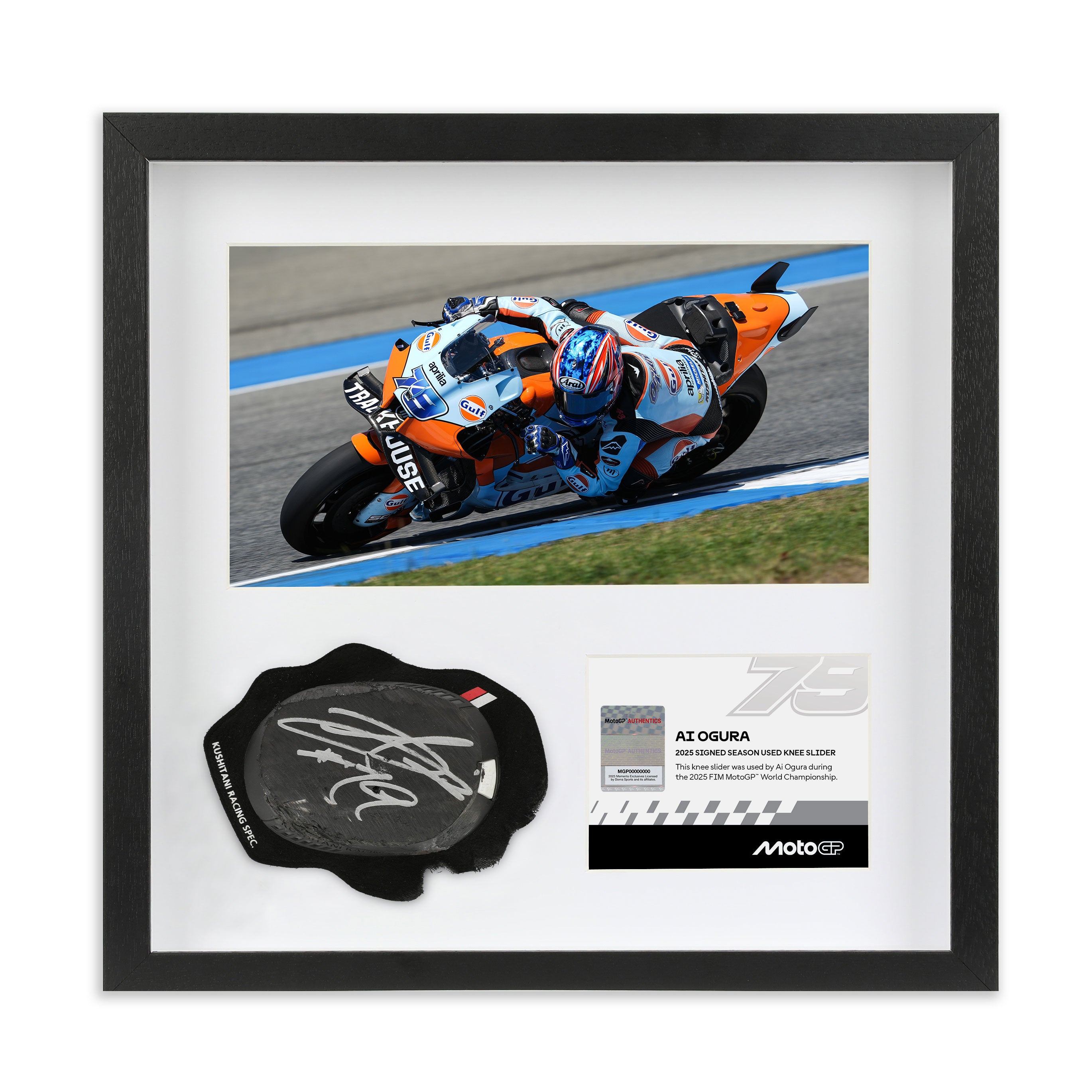 Ai Ogura Signed Used Knee Sliders – 2025 MotoGP™ Season