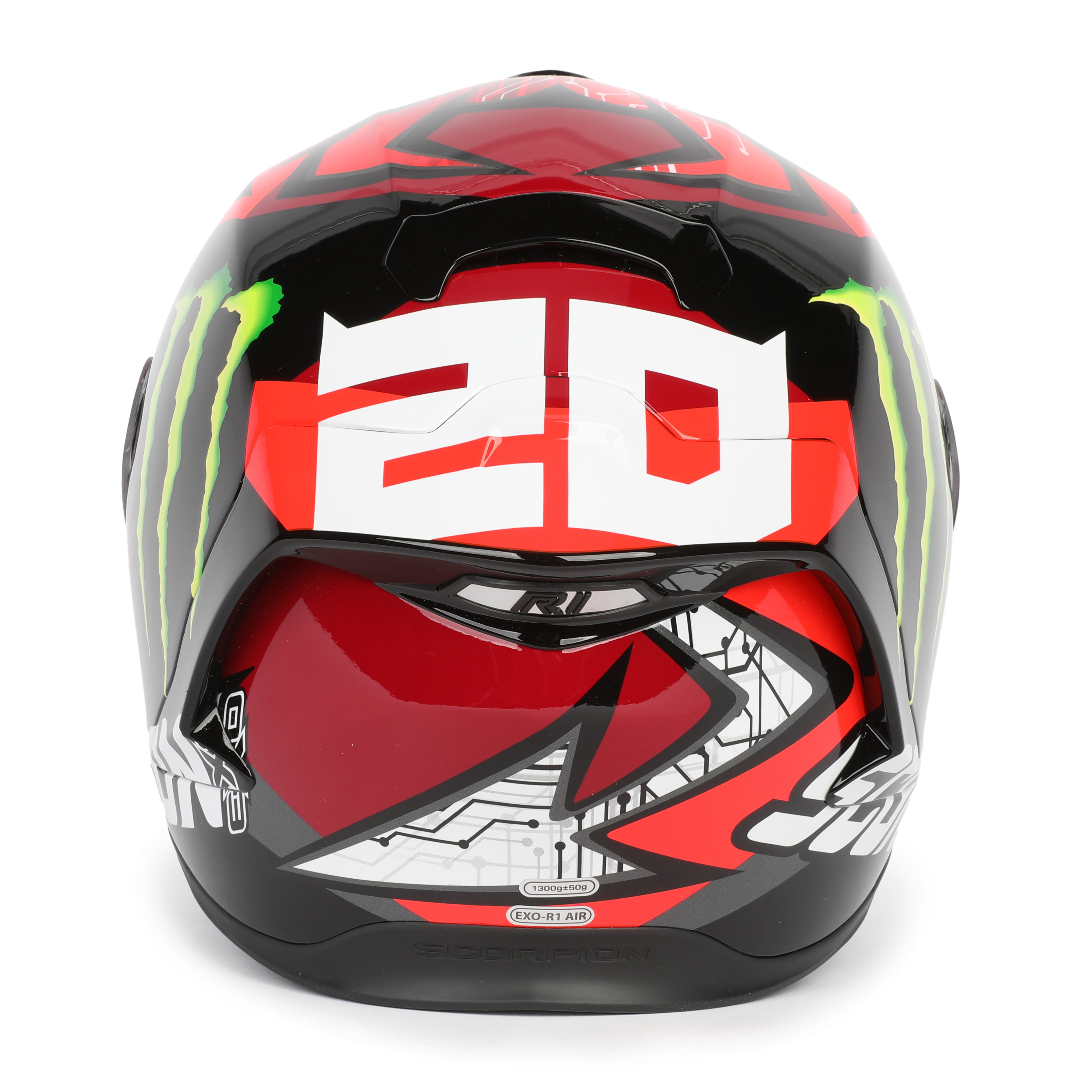 LOT 041 - Fabio Quartararo Signed Scorpion Exo-r1 Air Fabio Monster Signed Helmet