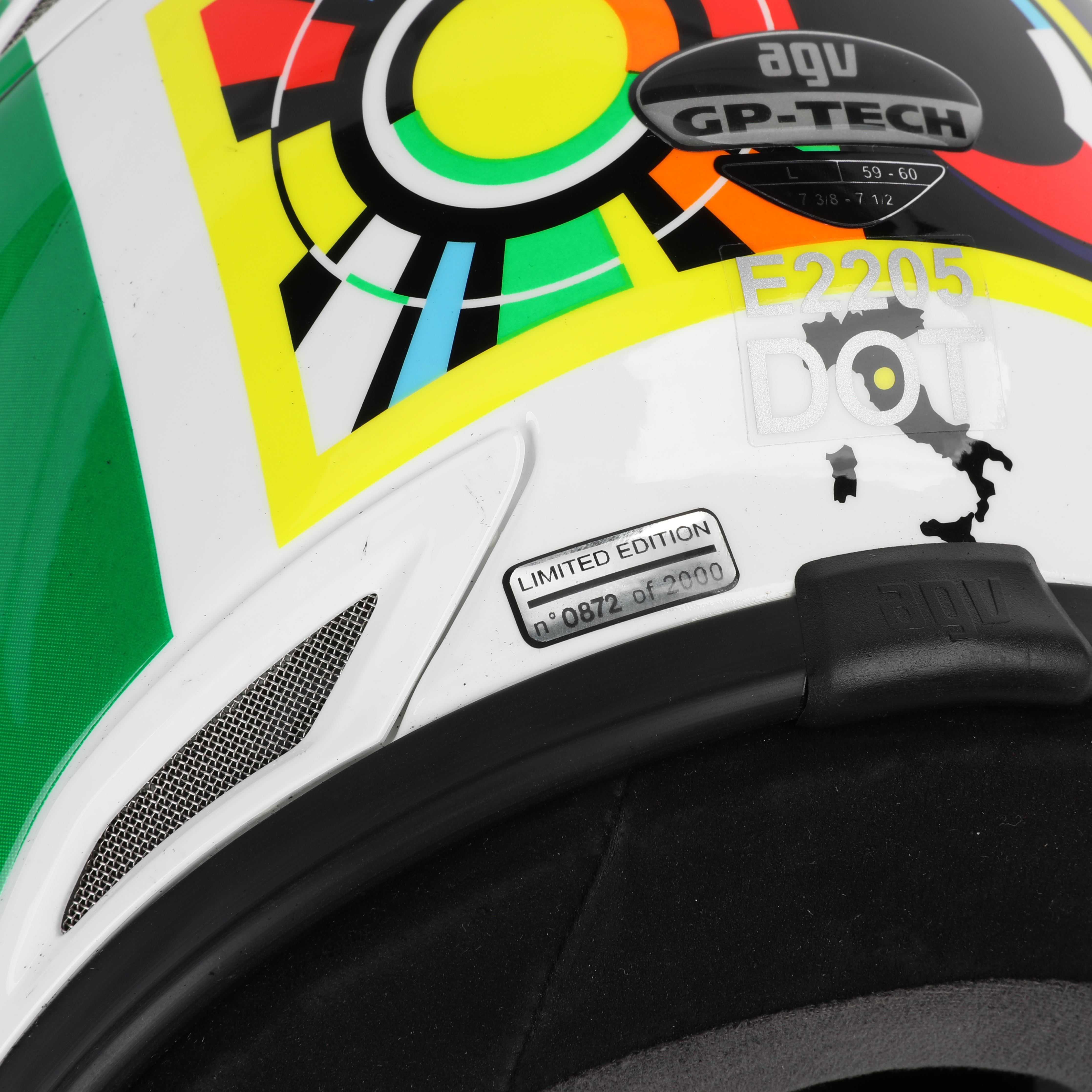 LOT 018 - Valentino Rossi 2011 Signed Limited Edition ‘Mugello Eye’ Replica Helmet