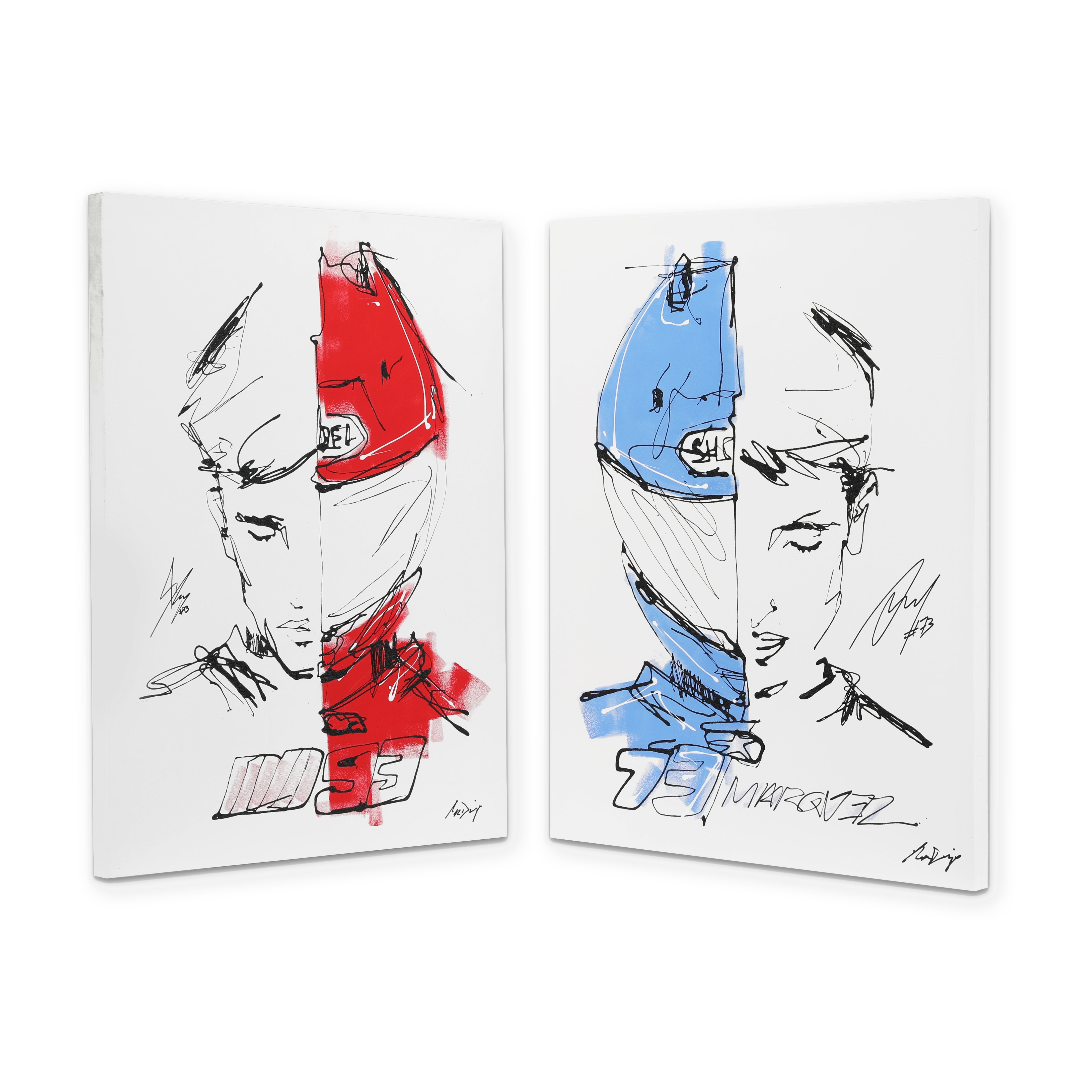 LOT 013 - Alex Marquez x MRDRIP Signed Original Artwork