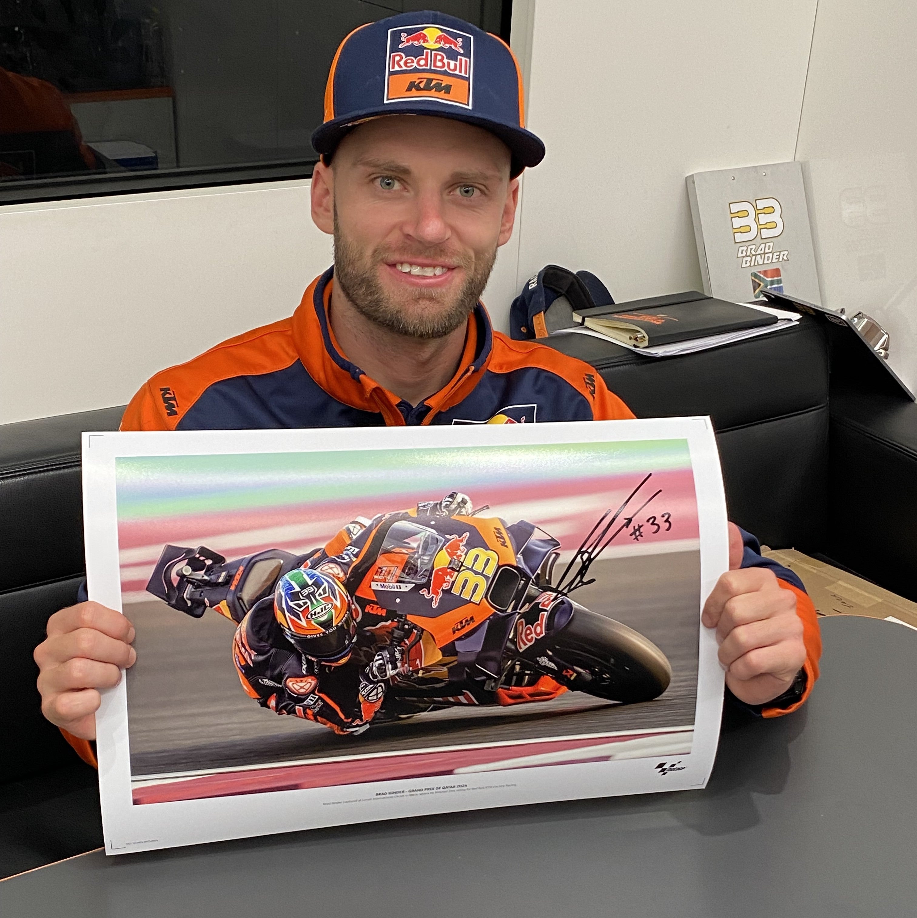 Brad Binder 2024 Signed Photo – Qatar Grand Prix - Limited Edition - 33 Available