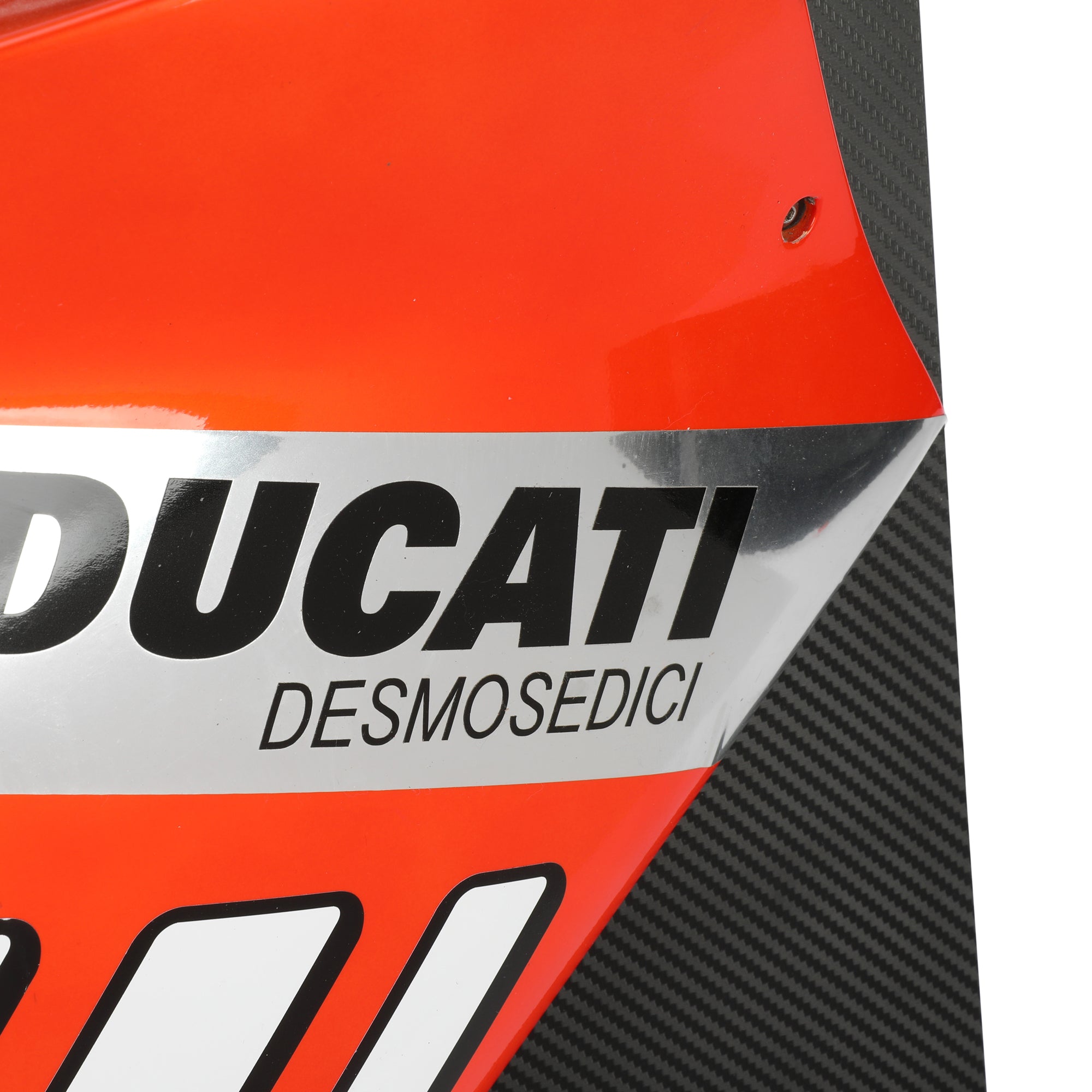 LOT 032 - Casey Stoner 2007 Ducati Used Fairing Wall Mounted Display with Signature