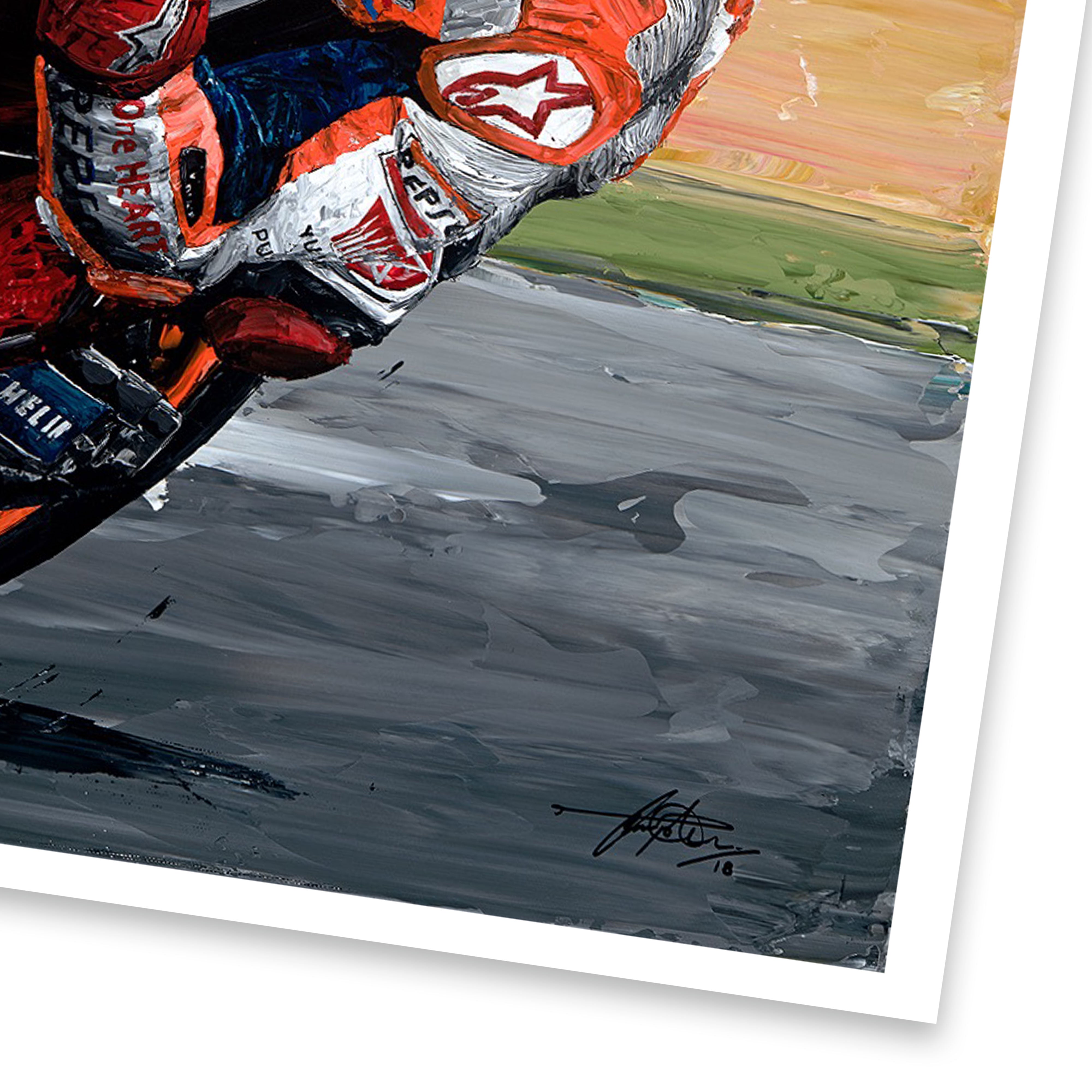 David Johnson - Marc Marquez 2018 Champion - 61cm x 86cm Rolled Giclee Print