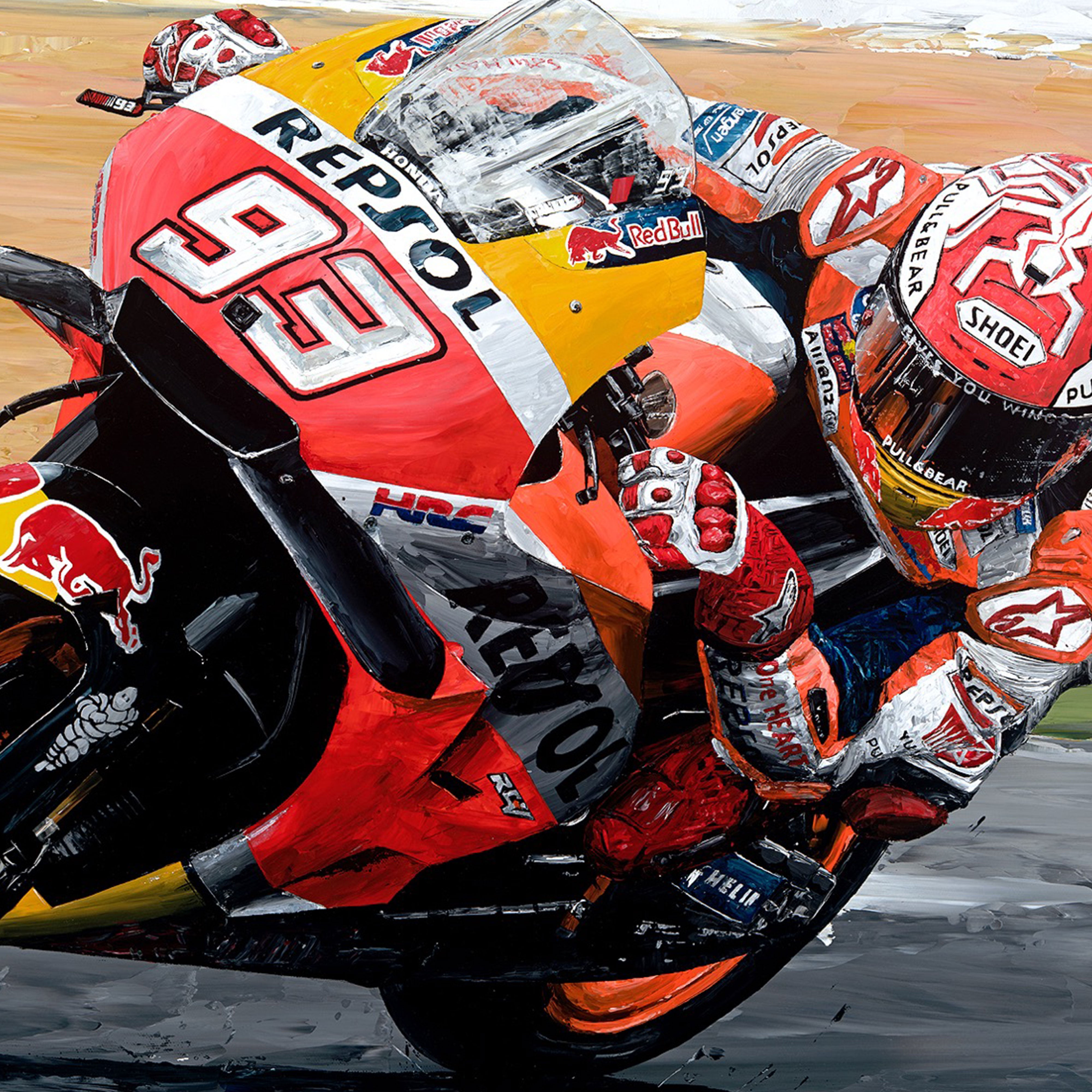 David Johnson - Marc Marquez 2018 Champion - 61cm x 86cm Rolled Giclee Print