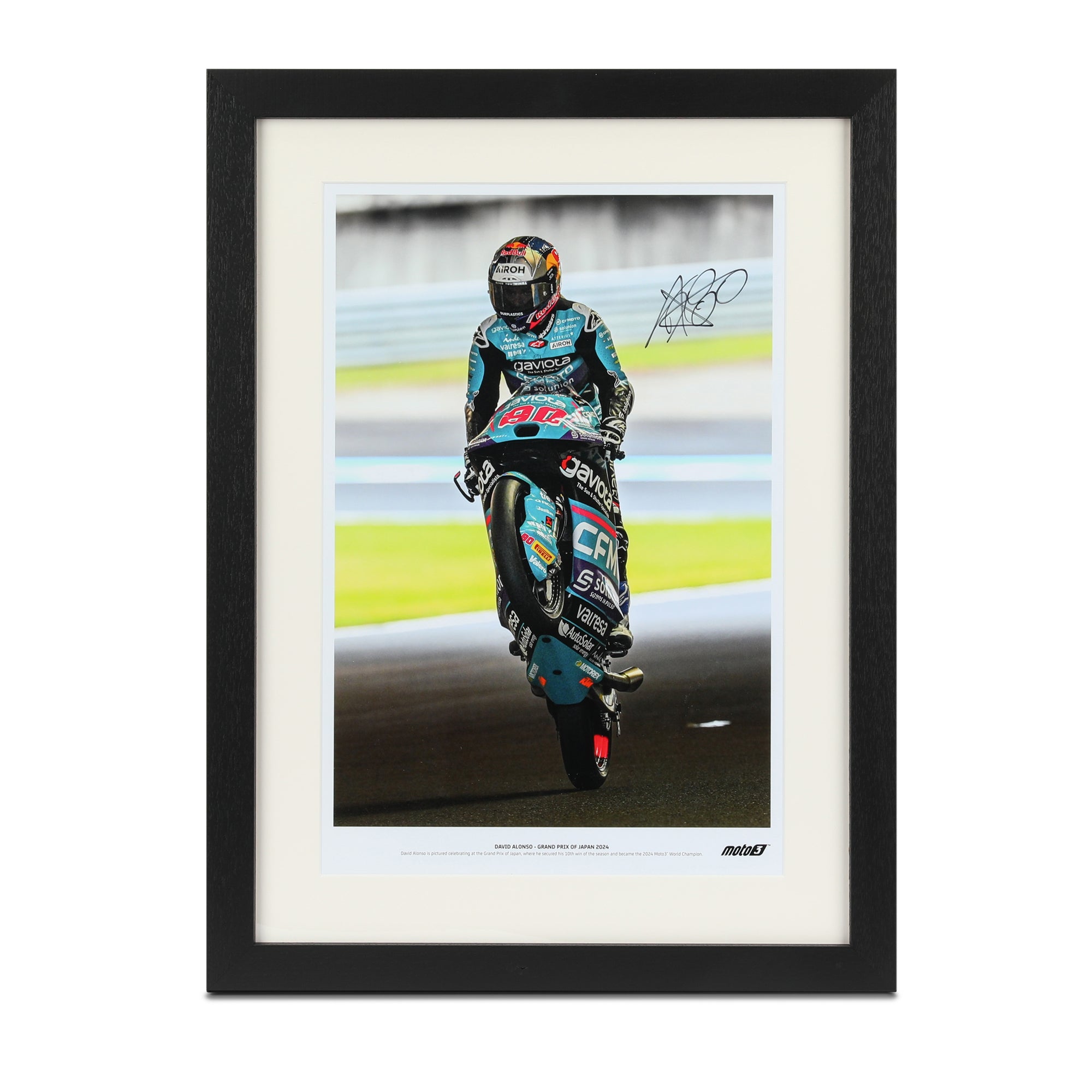 David Alonso Signed Photo - 2024 Moto3 World Champion - Limited Edition - Only 80 Available