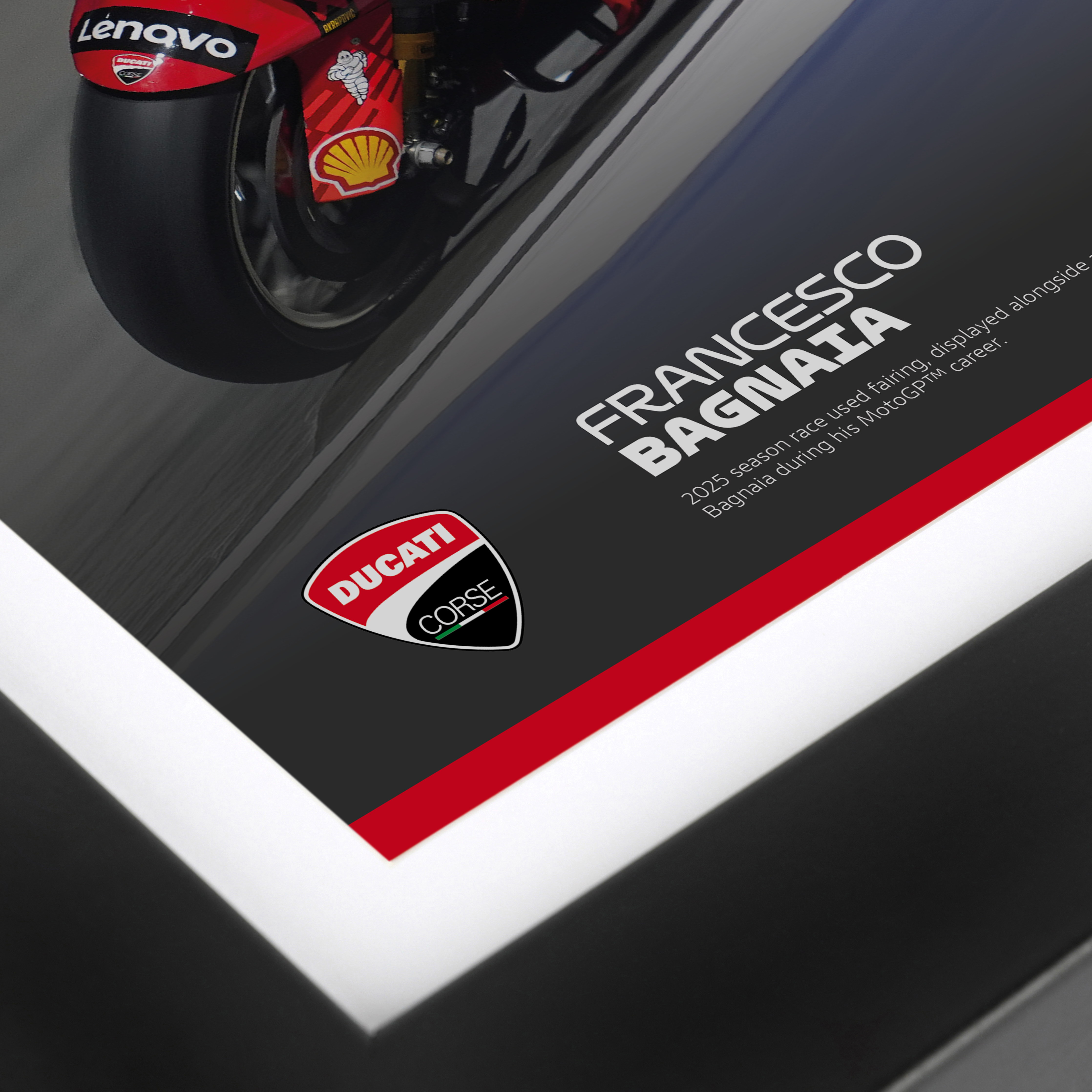 Francesco Bagnaia 2025 Ducati Fairing & Photo - Qatar GP v1