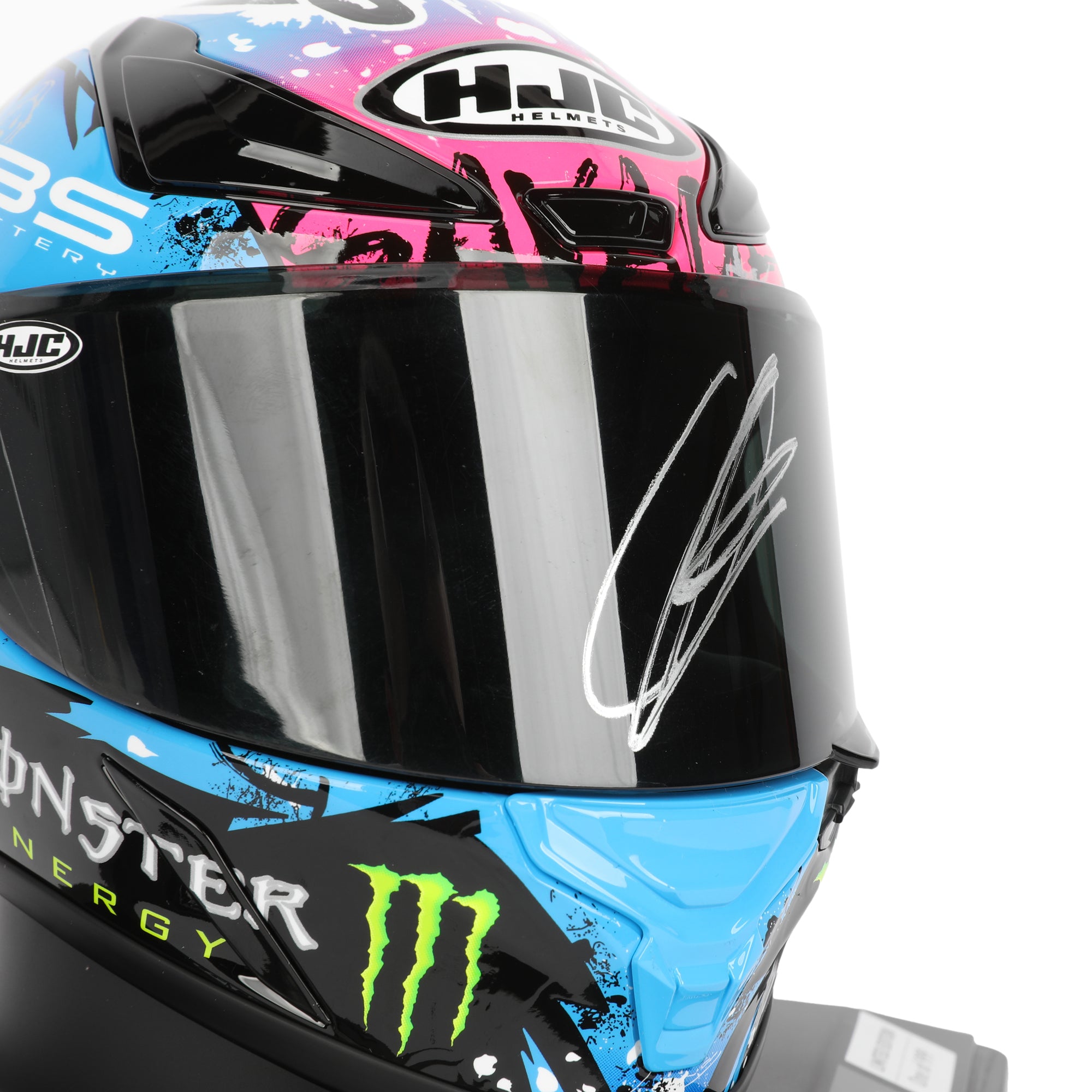 LOT 128 - Fabio Quartararo Signed Limited Edition Mini Helmet - Le Mans - 2024