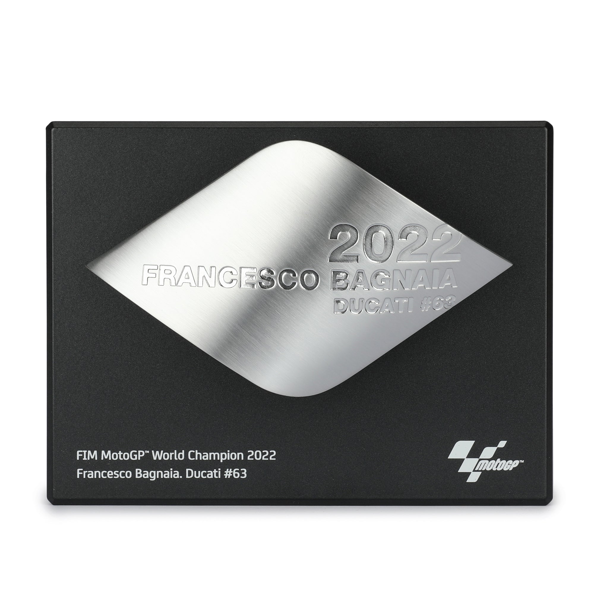 Replica FIM MotoGP World Championship Trophy Plaque – Francesco Bagnaia 2022