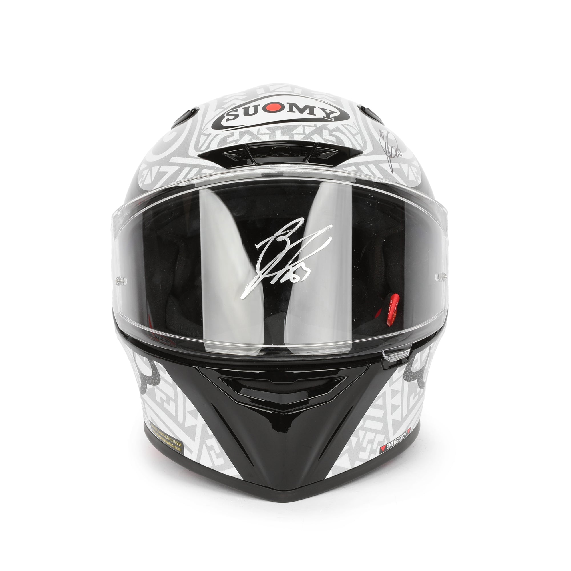 LOT 115 - Francesco Bagnaia Signed Full-Size Replica Suomy TRACK-1 Winter Testing 2023Helmet