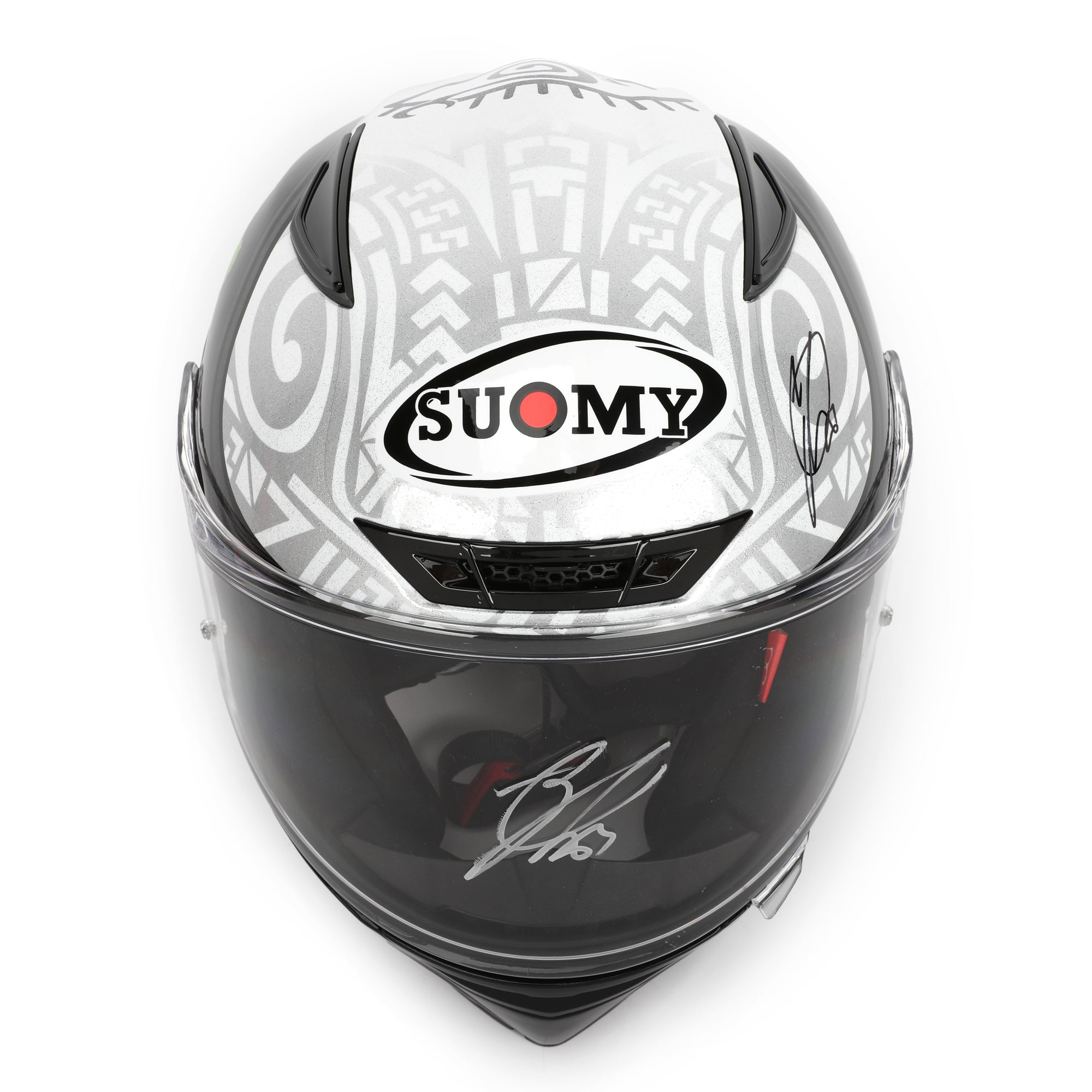 LOT 115 - Francesco Bagnaia Signed Full-Size Replica Suomy TRACK-1 Winter Testing 2023Helmet