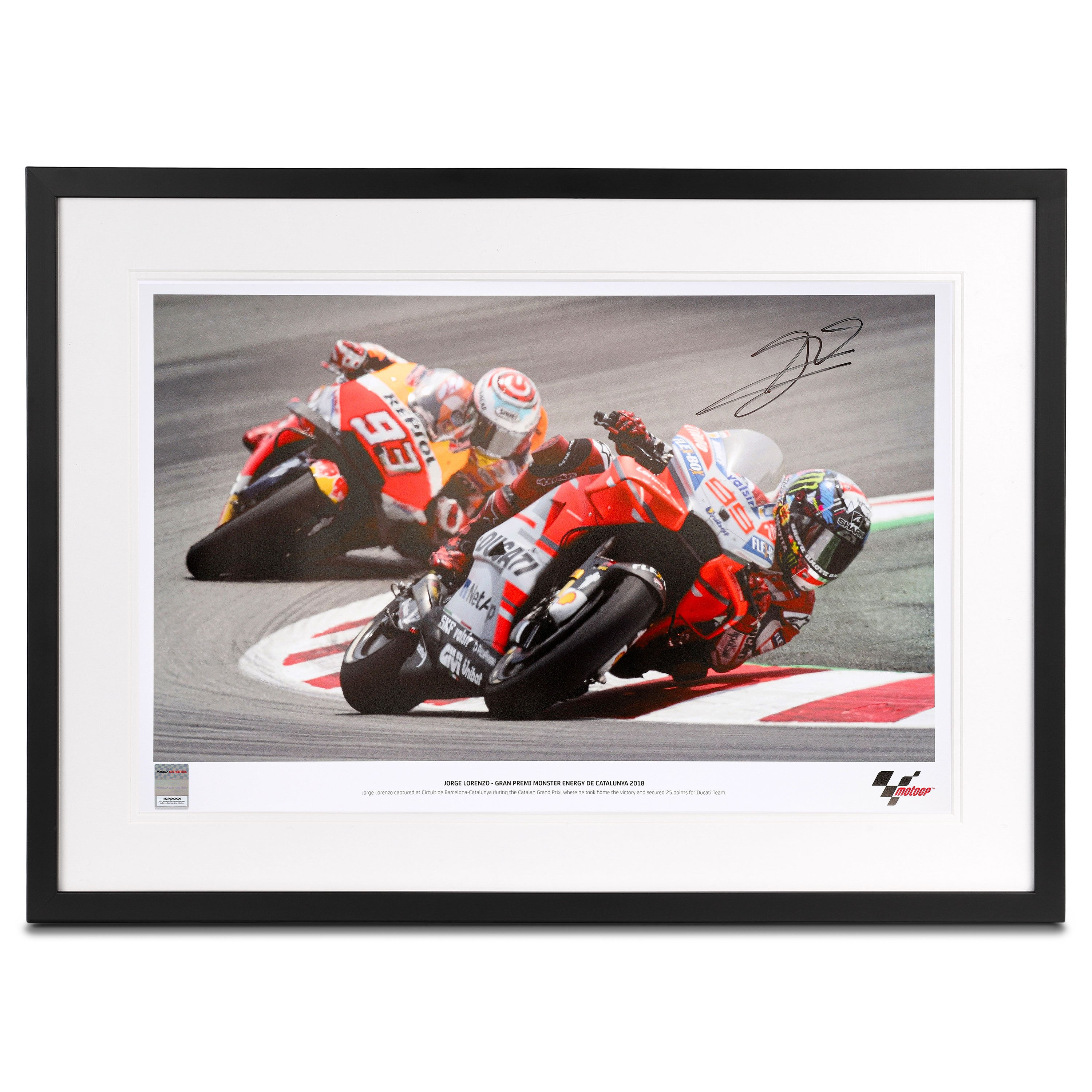 Jorge Lorenzo Signed 2018 Catalunya Grand Prix Photo - Mirco Lazzari