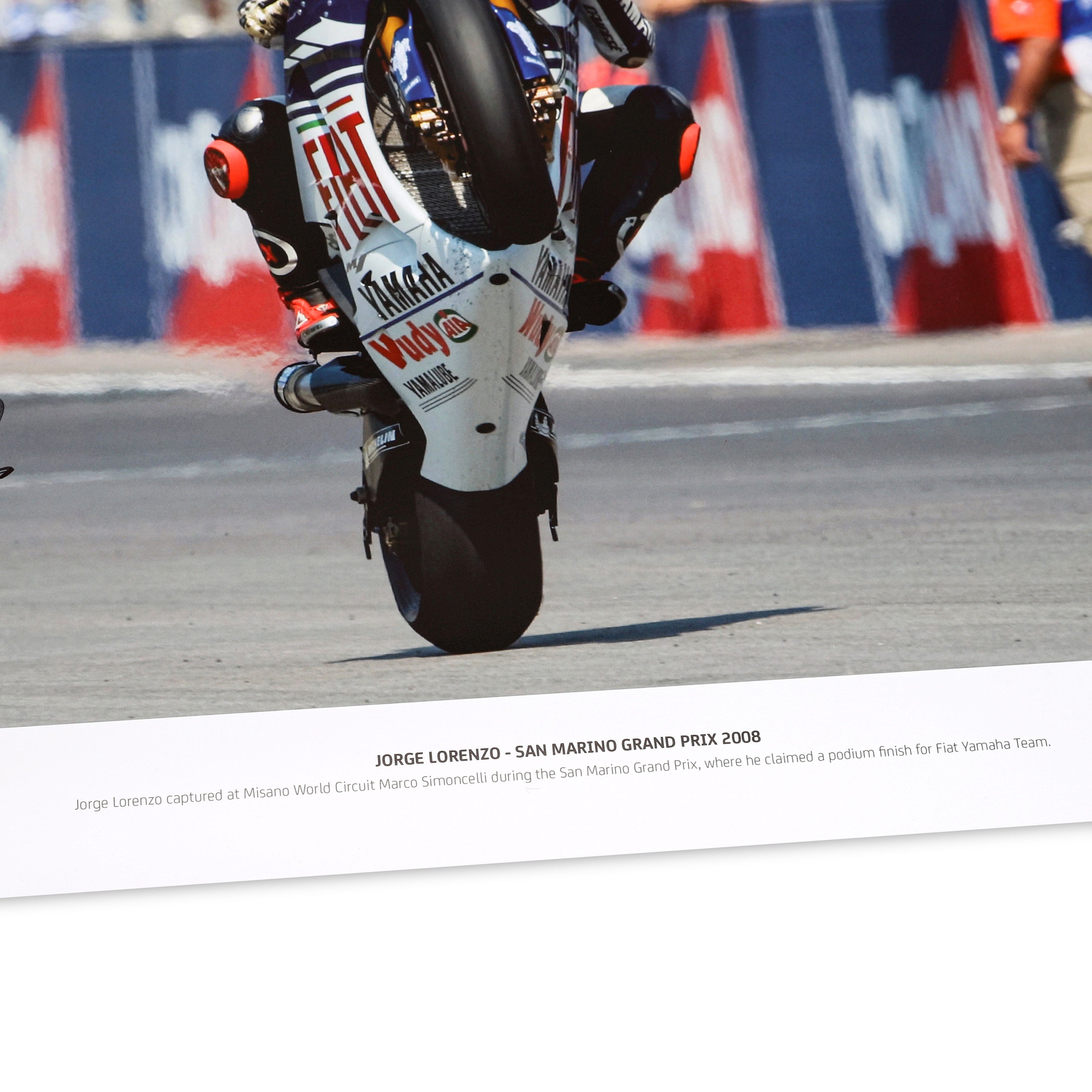 Jorge Lorenzo Signed 2008 San Marino Grand Prix Photo - Mirco Lazzari
