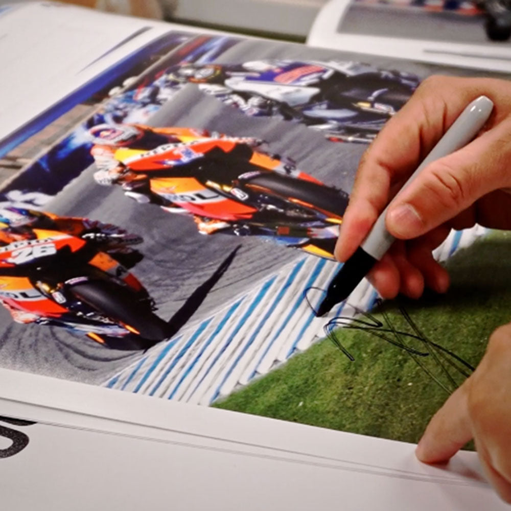 Jorge Lorenzo Signed 2012 United States Grand Prix 'Train' Photo - Mirco Lazzari