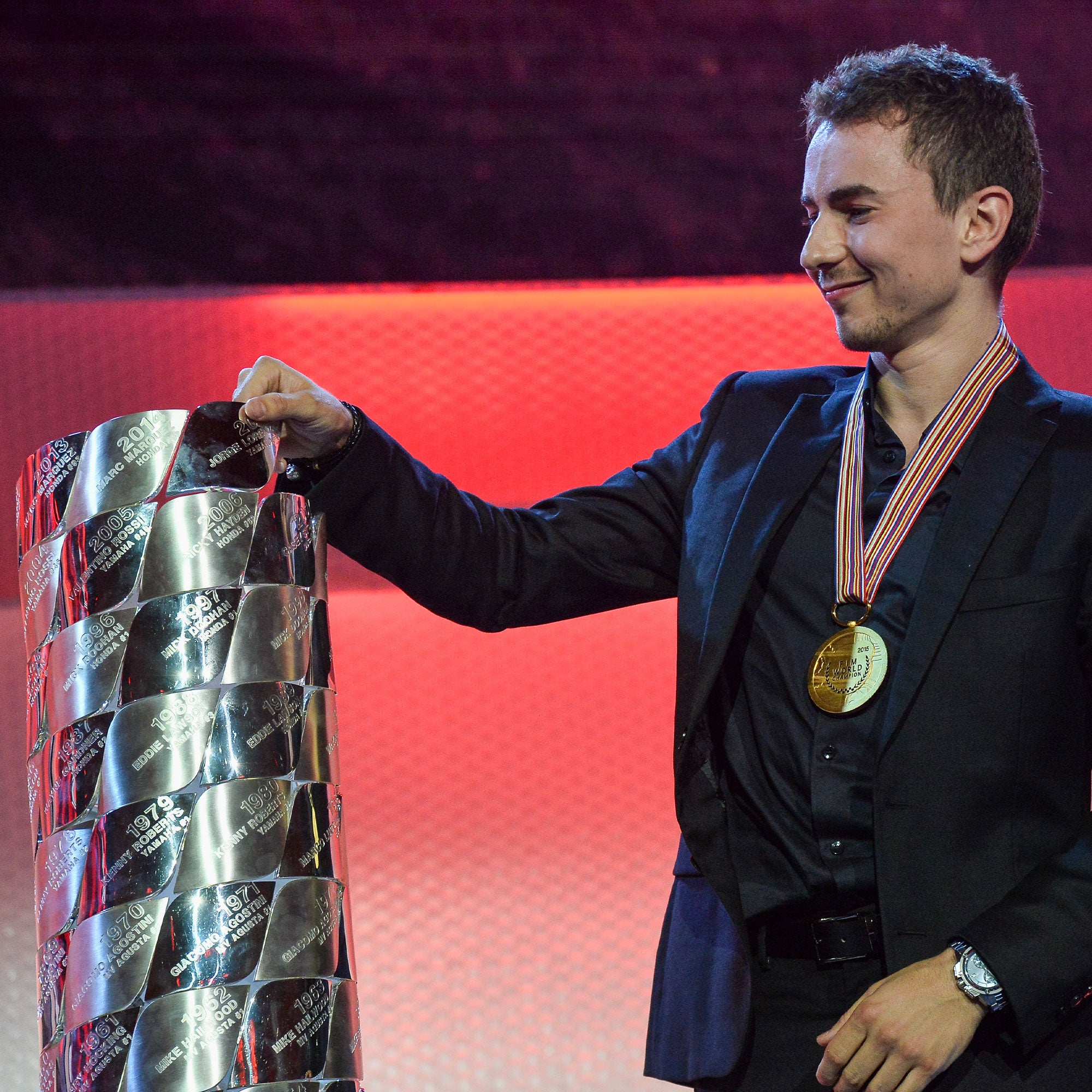 Replica FIM MotoGP World Championship Trophy Plaque – Jorge Lorenzo 2015