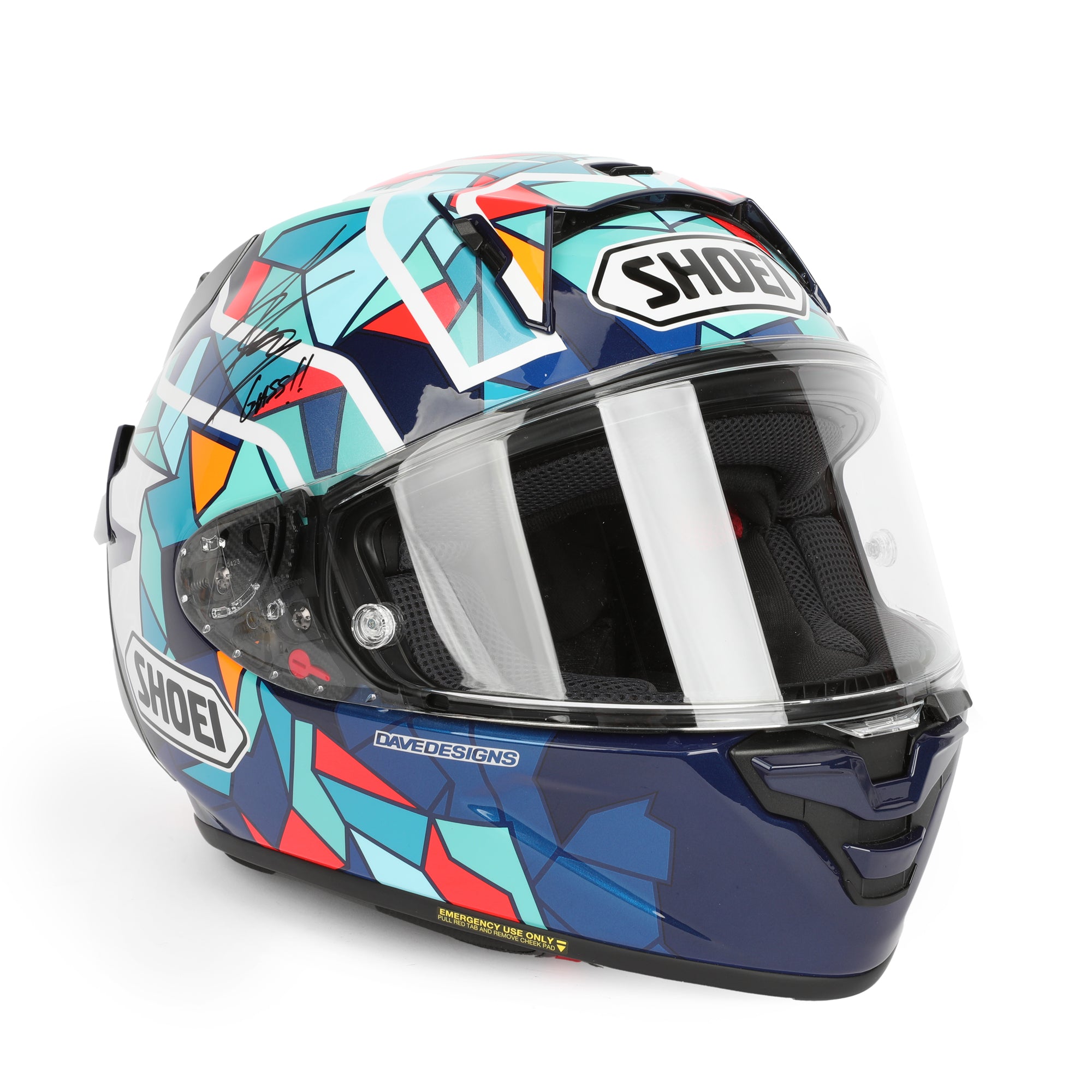 LOT 109 - Marc Marquez Signed Full-Size Replica Shoei X-SPR Pro Helmet - Multi-Coloured Barcelona - 2023