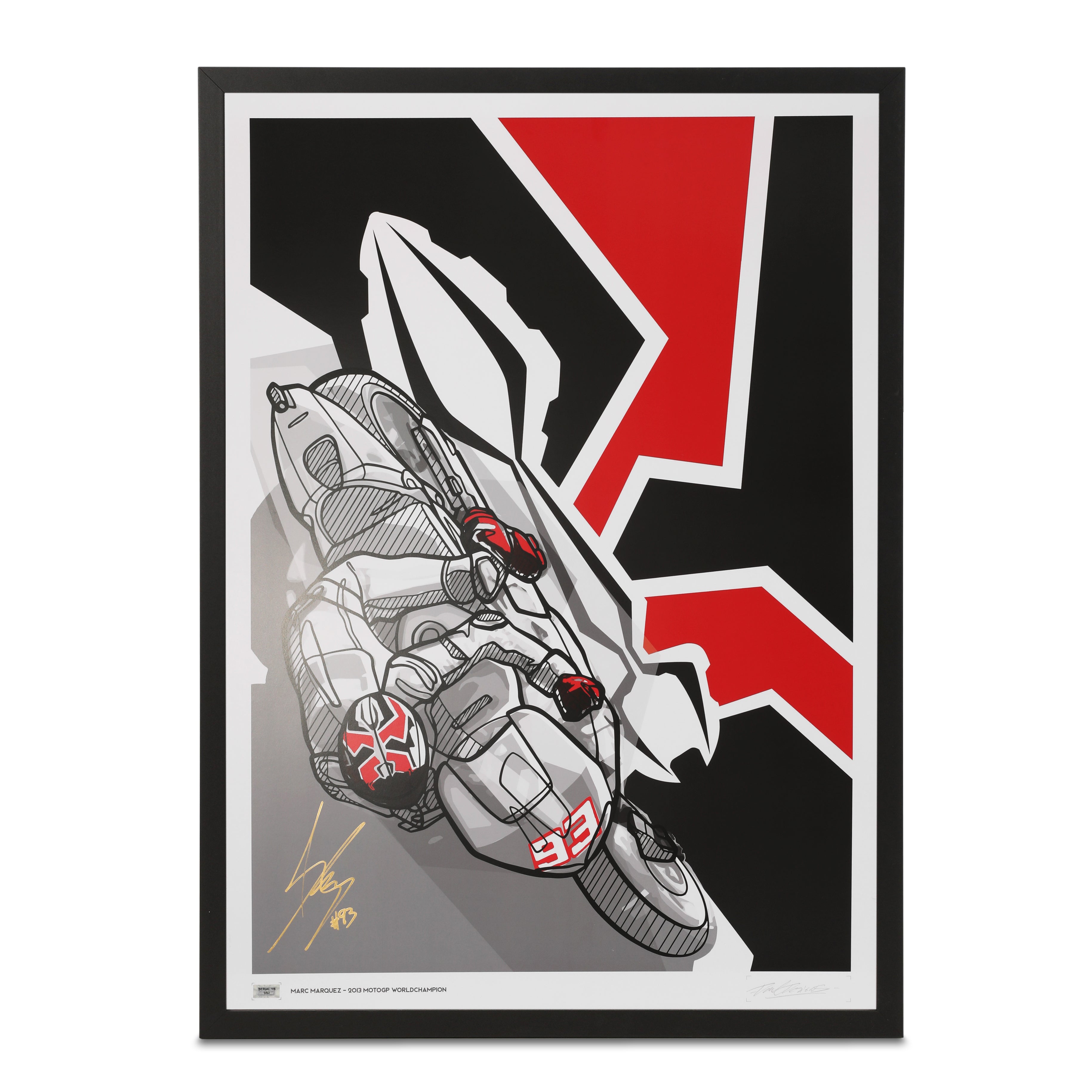 Marc Marquez Signed Limited Edition 2013 Title Print - MM93 x Dave Designs