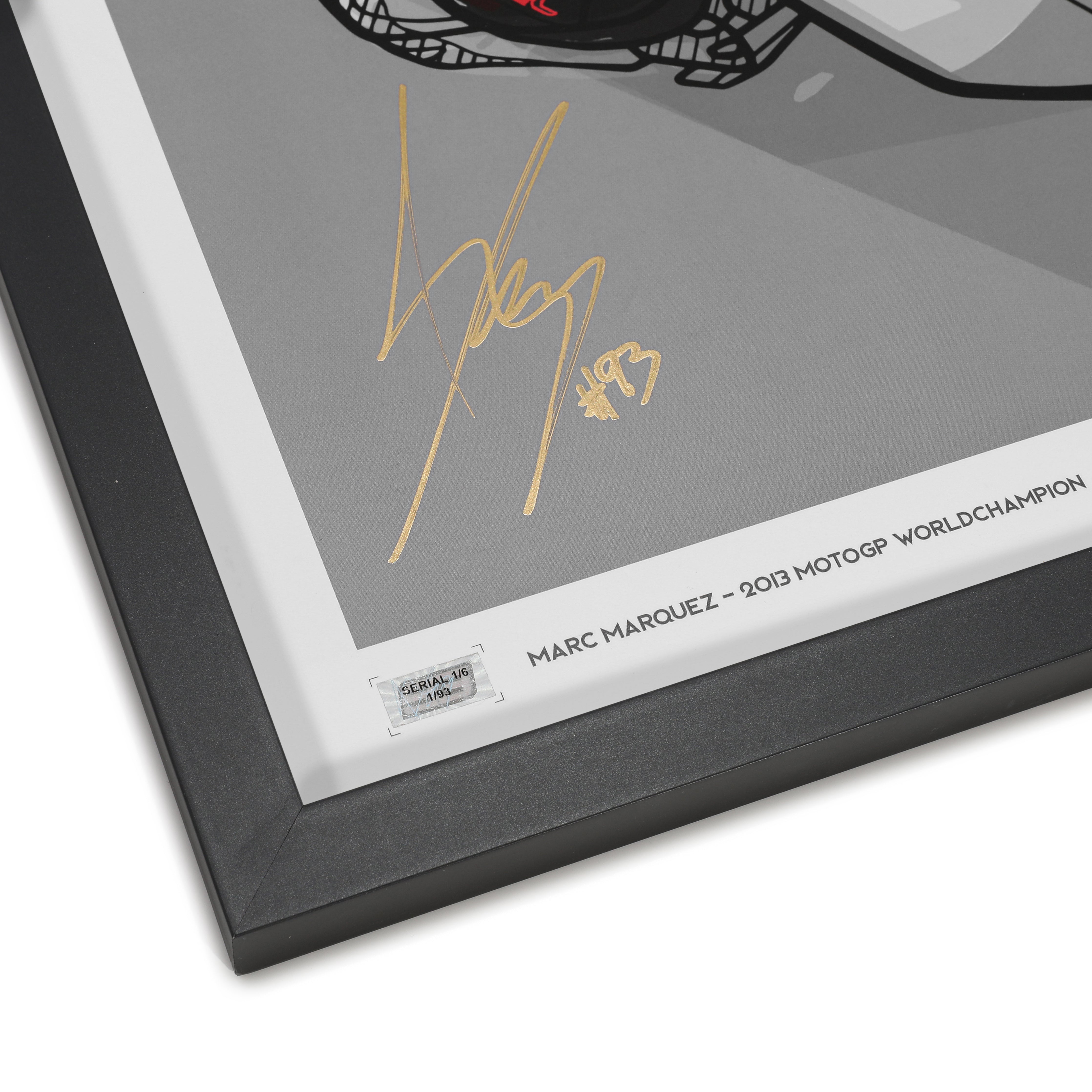 Marc Marquez Signed Limited Edition 2013 Title Print - MM93 x Dave Designs
