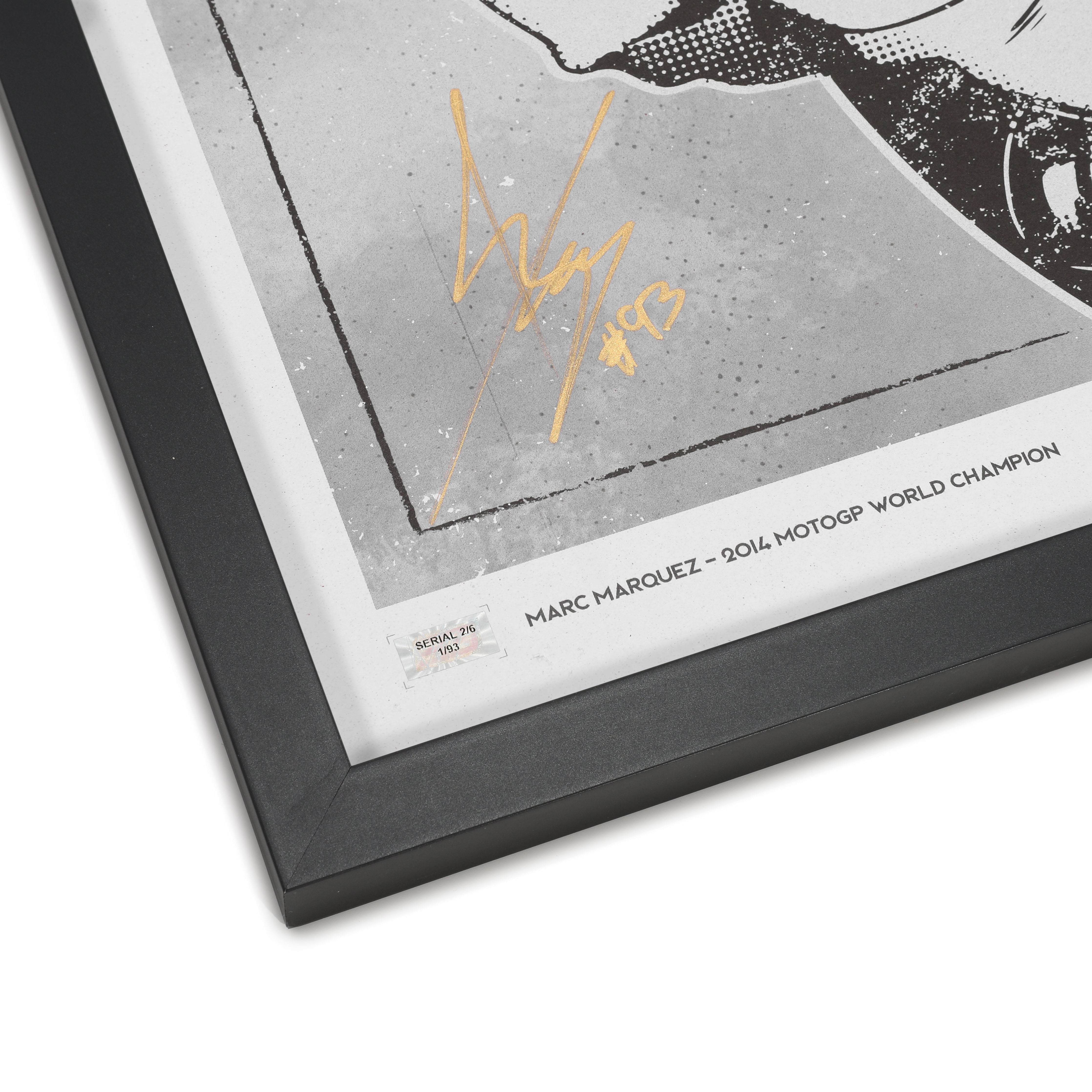 Impresión de título de edición limitada firmada por Marc Márquez de 2013 - MM93 x Dave Designs