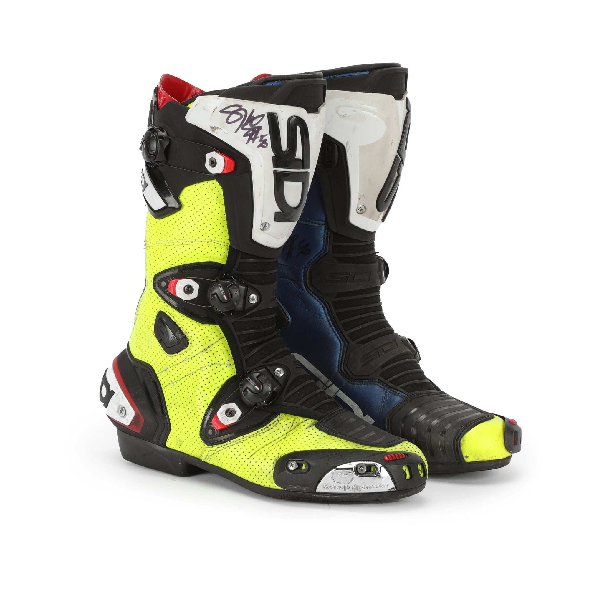 LOT 125 - Sylvain Guintoli Signed Race-Used Boots - 2019