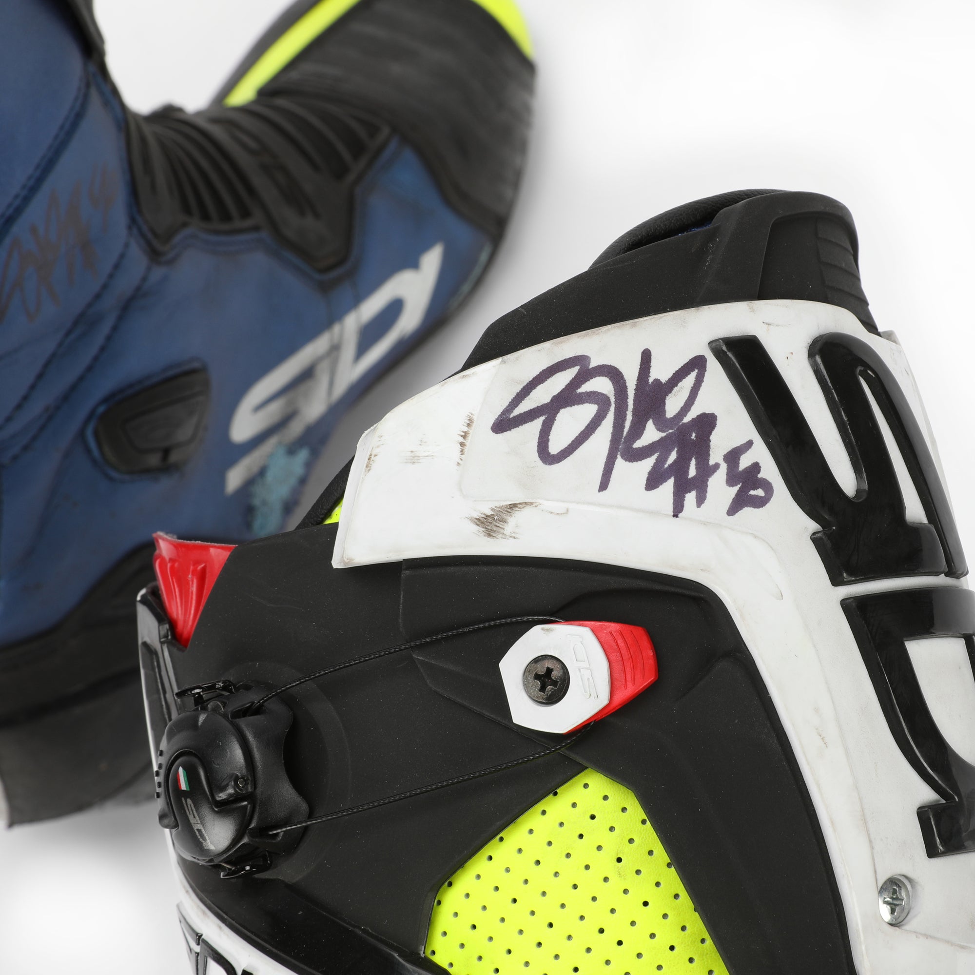 LOT 125 - Sylvain Guintoli Signed Race-Used Boots - 2019