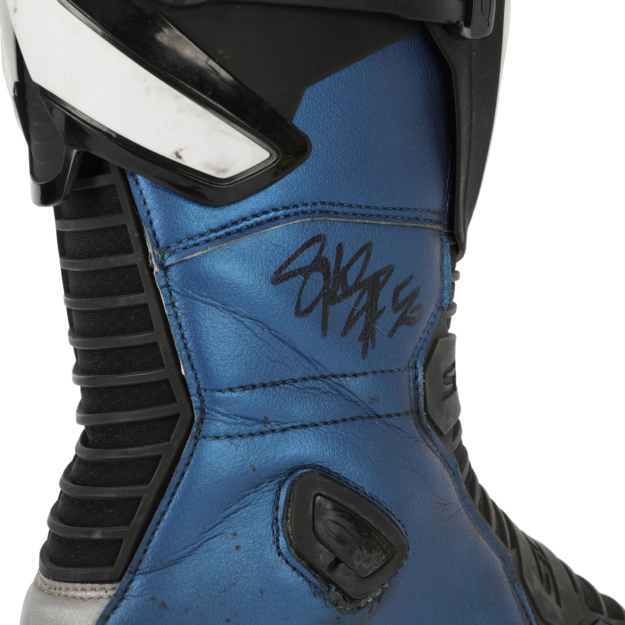 LOT 125 - Sylvain Guintoli Signed Race-Used Boots - 2019