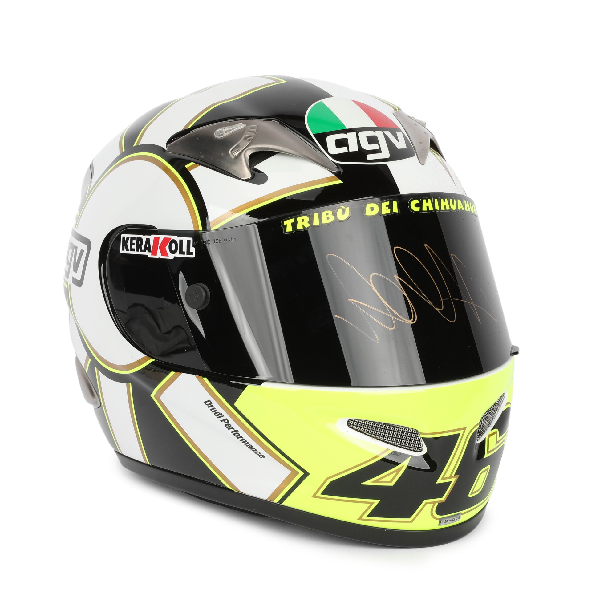 LOT 116 - Valentino Rossi Signed 2006 Full-Size Replica AGV TI-Tech Gothic Helmet