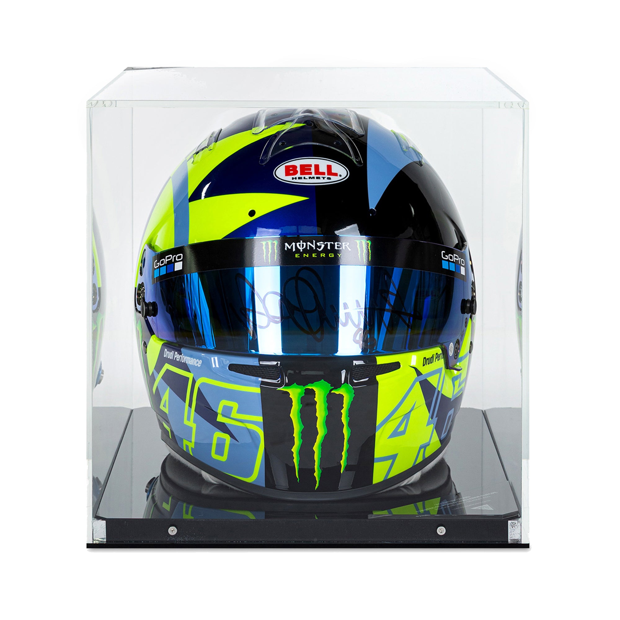 LOT 108 - VALENTINO ROSSI-SEASON 2022-FANATEC GT WORLD CHALLENGE EUROPE-HELMET-SINGED VISOR-REPLICA
