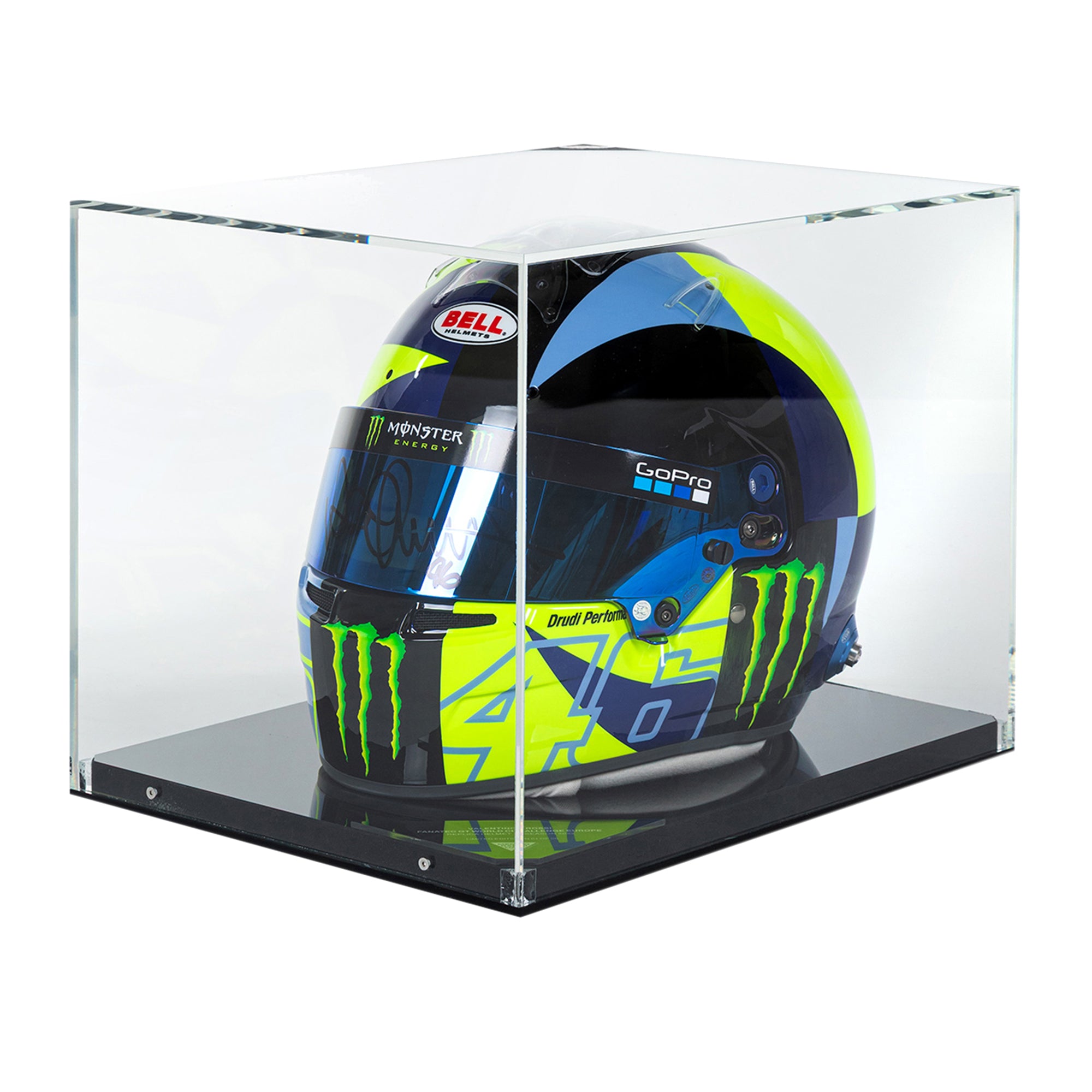 LOT 108 - VALENTINO ROSSI-SEASON 2022-FANATEC GT WORLD CHALLENGE EUROPE-HELMET-SINGED VISOR-REPLICA