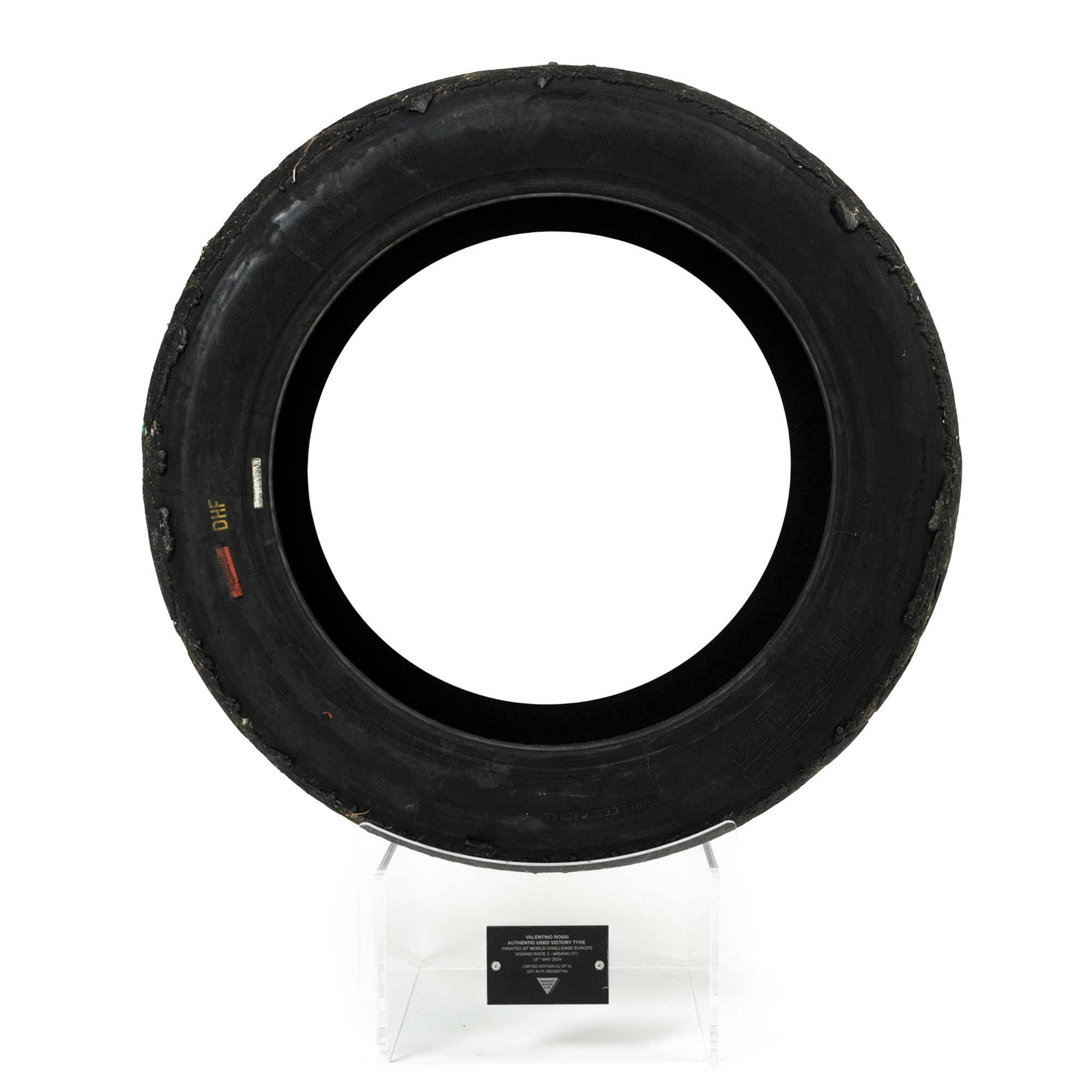 LOT 104 – Valentino Rossi 2024 BMW M4 GT3 Signed Race Winning Fanatec GT World Challenge 1 Pirelli Front Tyre