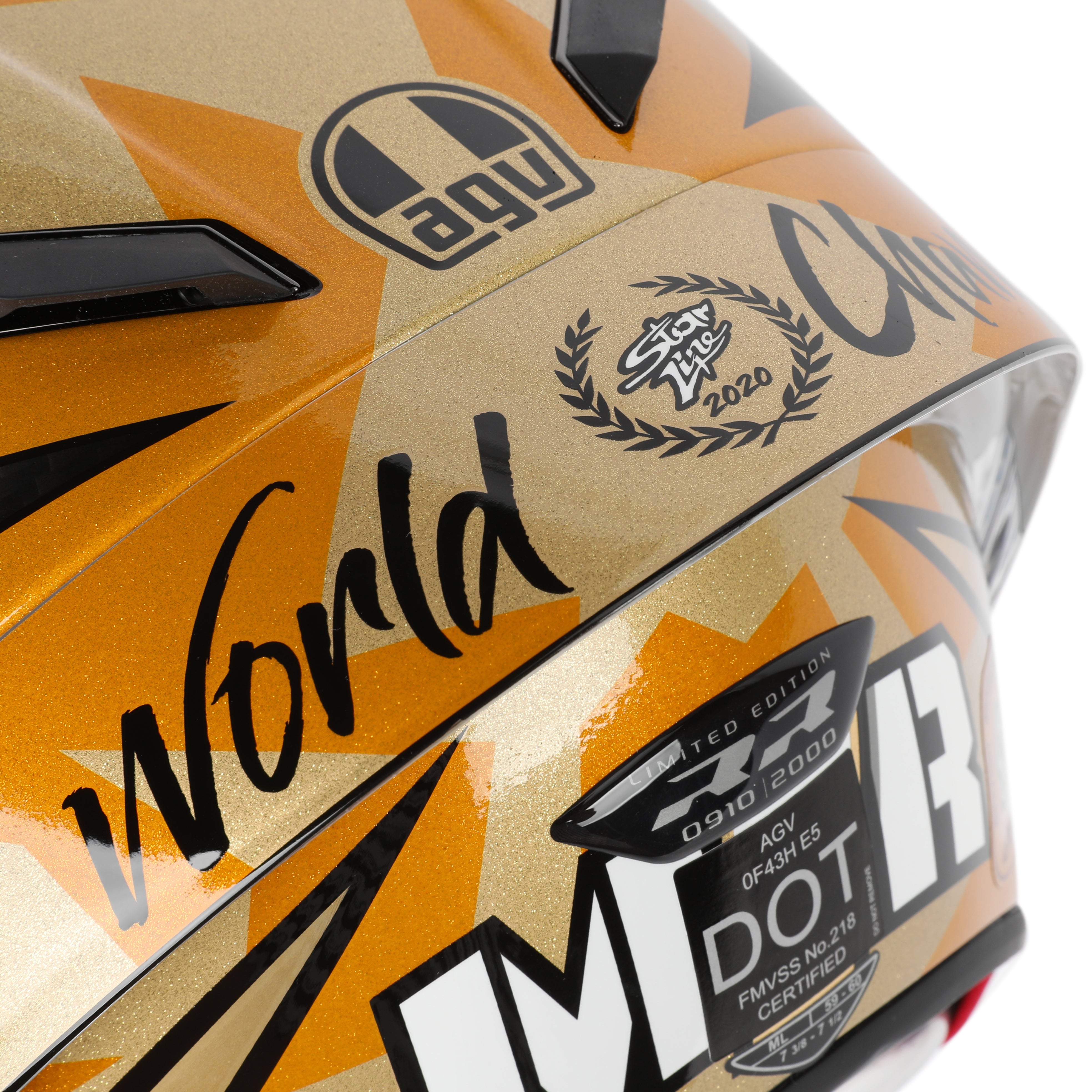 Joan Mir 2020 Signed Limited Edition Pista World Championship Replica Helmet