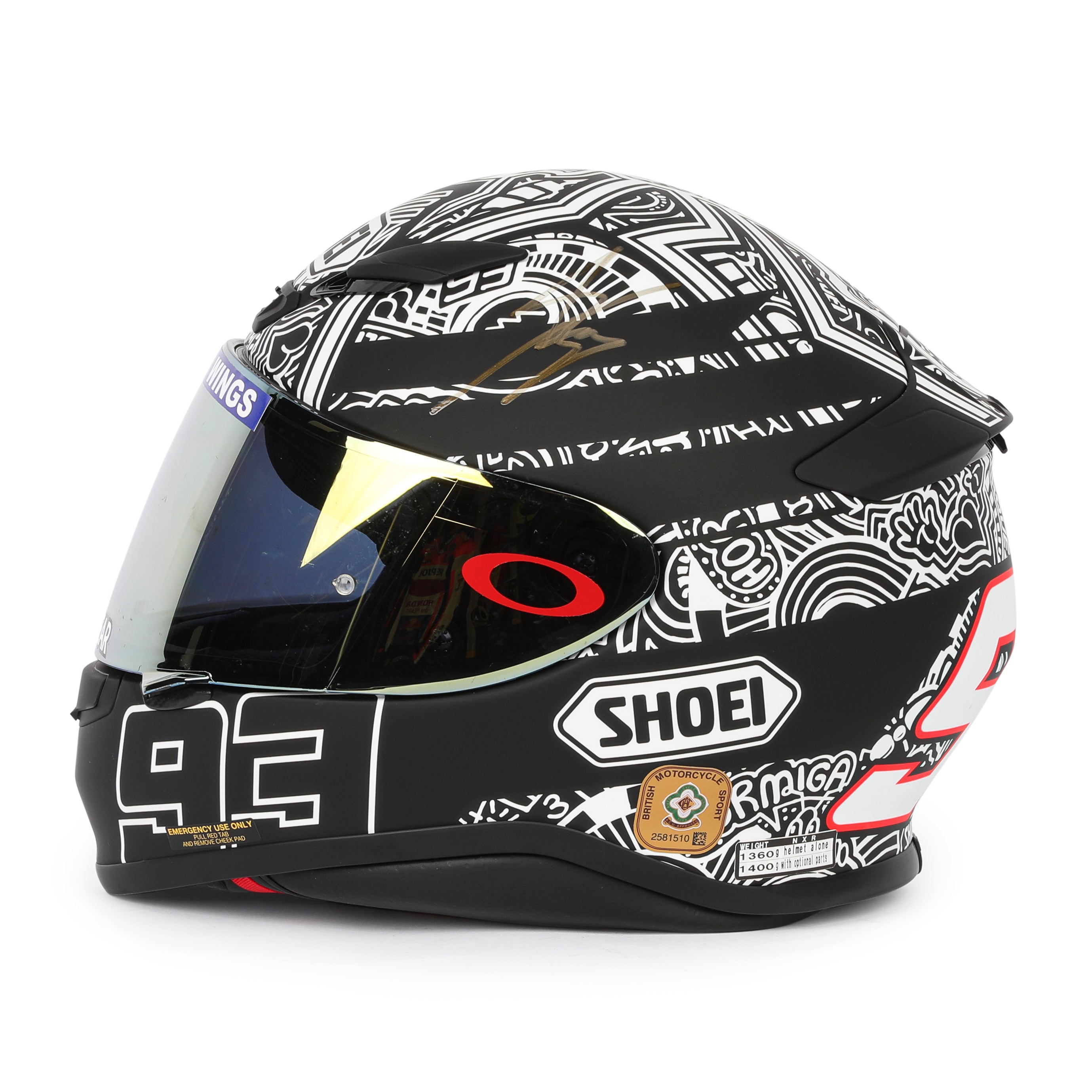 Marc Márquez #93 Signed Shoei Replica Helmet
