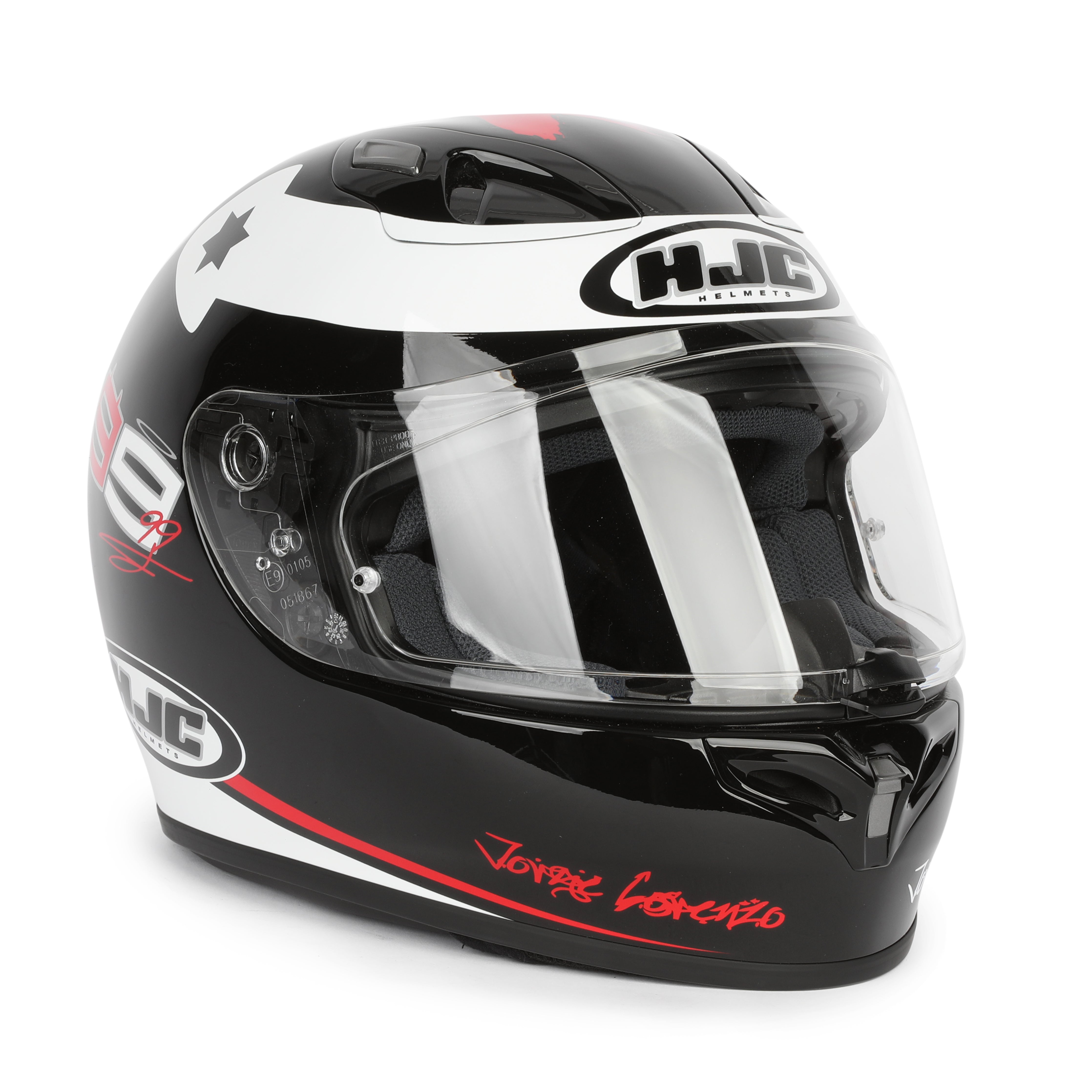 LOT 040 - Jorge Lorenzo #99 Signed HJC CS-R2 JL Spartan MC5 Replica Moto GP Helmet