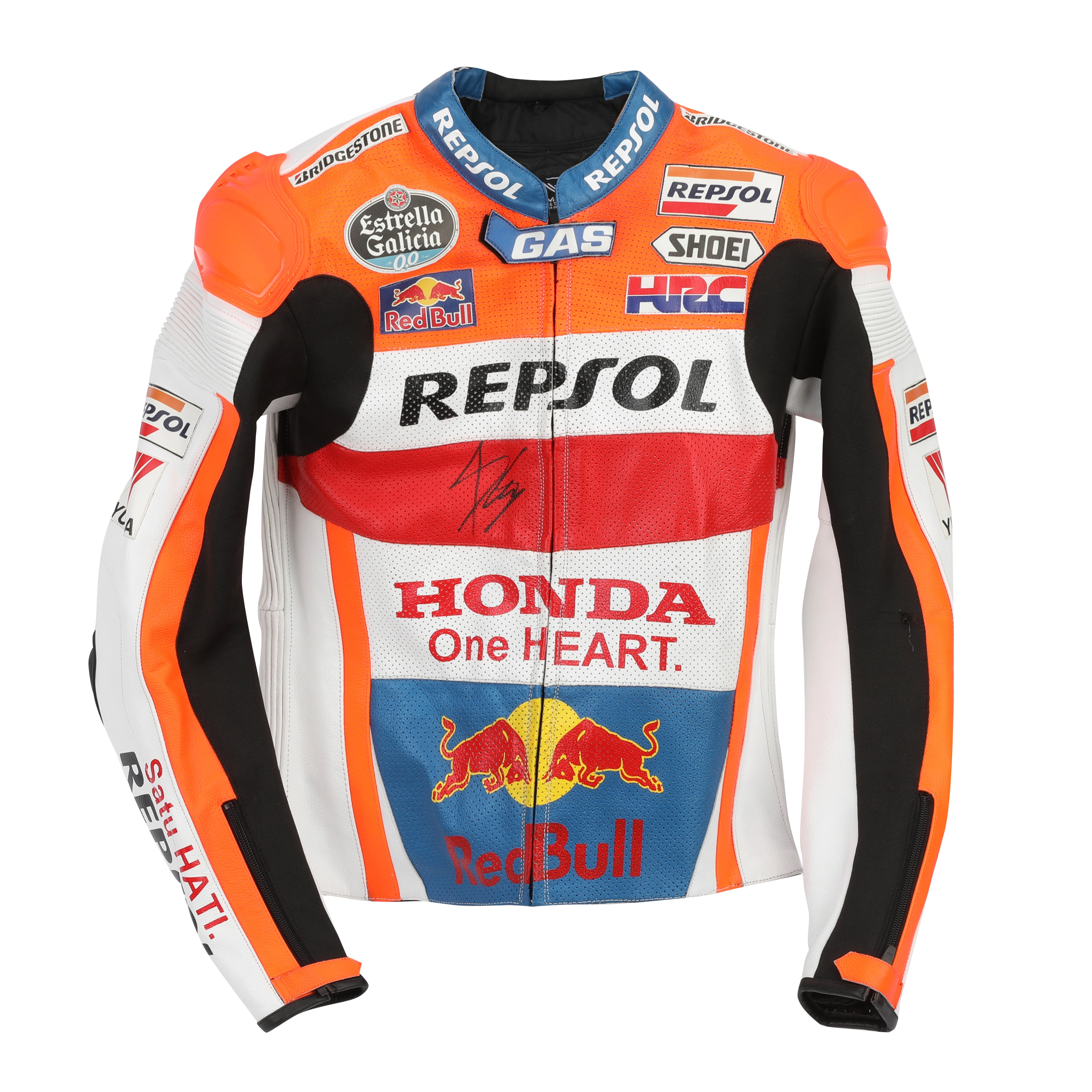 F*S様 Honda Repsol バイクジャケット LOT 029 - Repsol Honda Leathers Jacket Signed by Marc Márquez