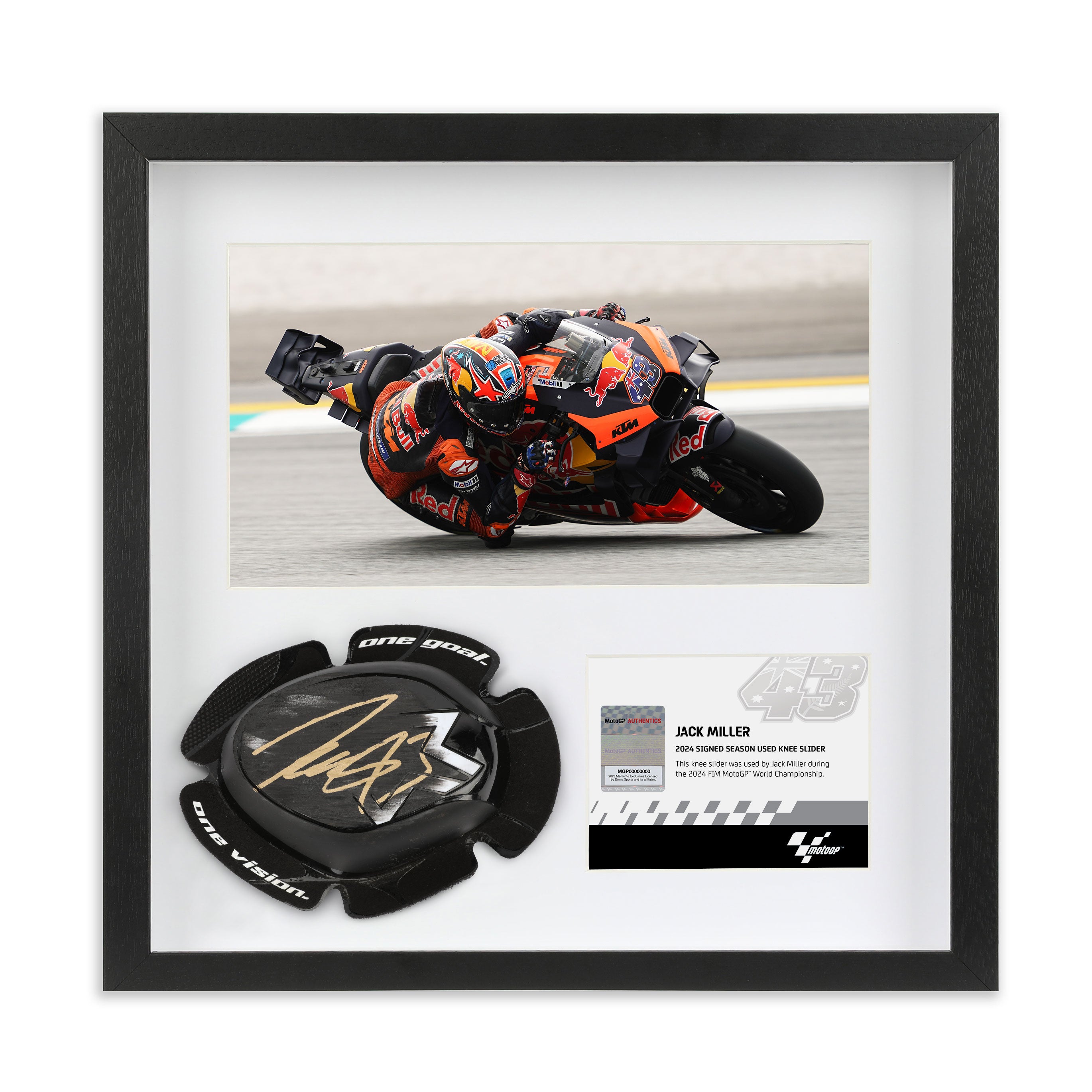 Jack Miller 2024 Season Used Signed Knee Slider