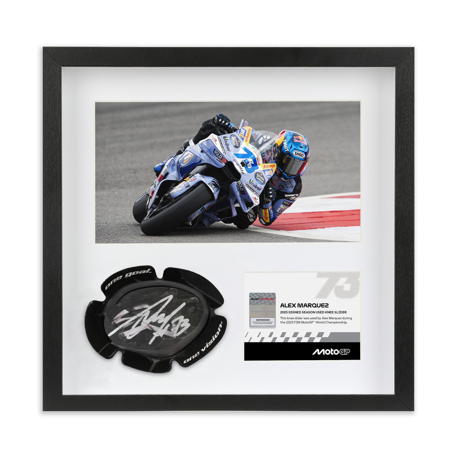 Alex Marquez Signed Knee Slider 2025 Season Used