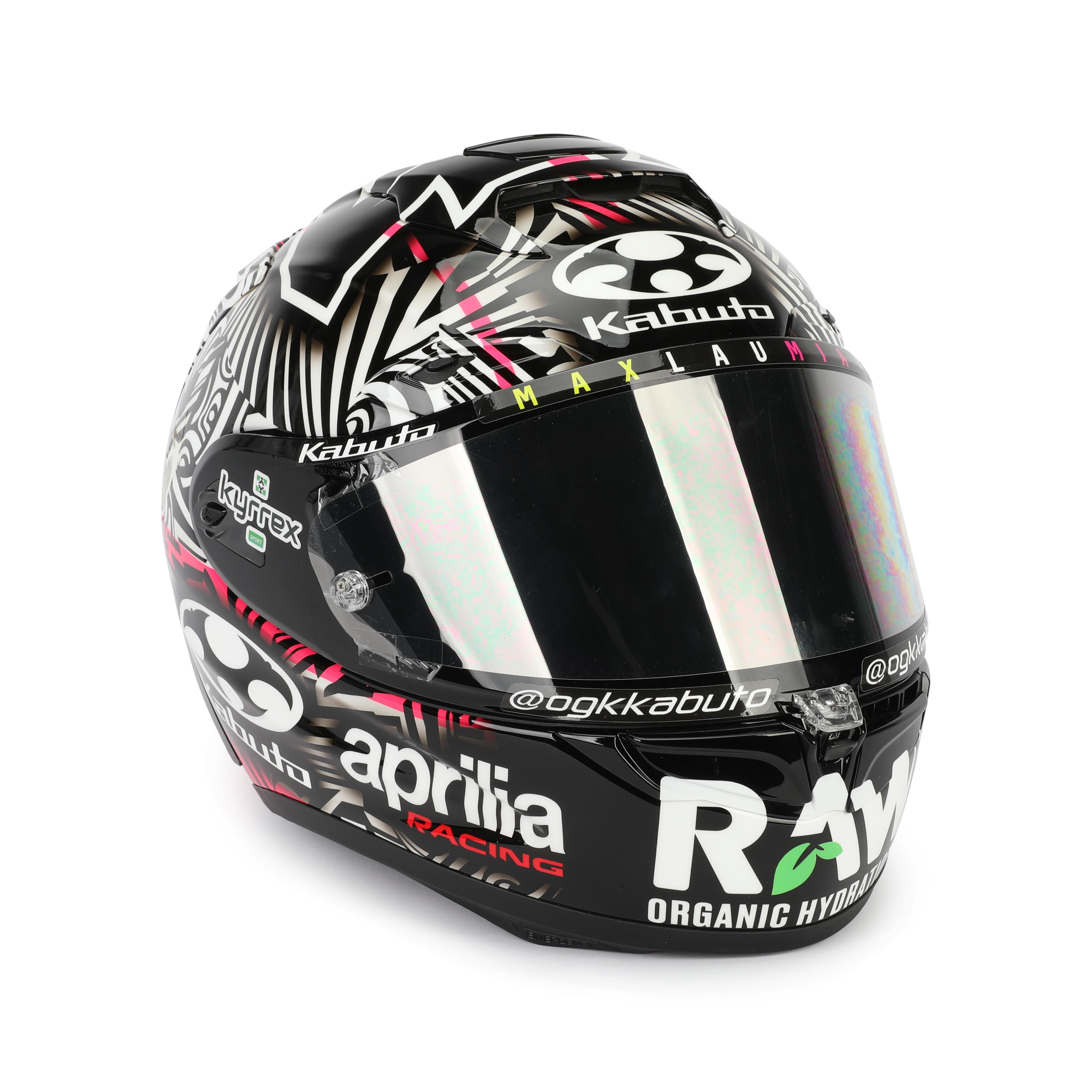 LOT 016 - Aleix Espargaró 2024 Signed Crash Damaged Qatar Test Helmet
