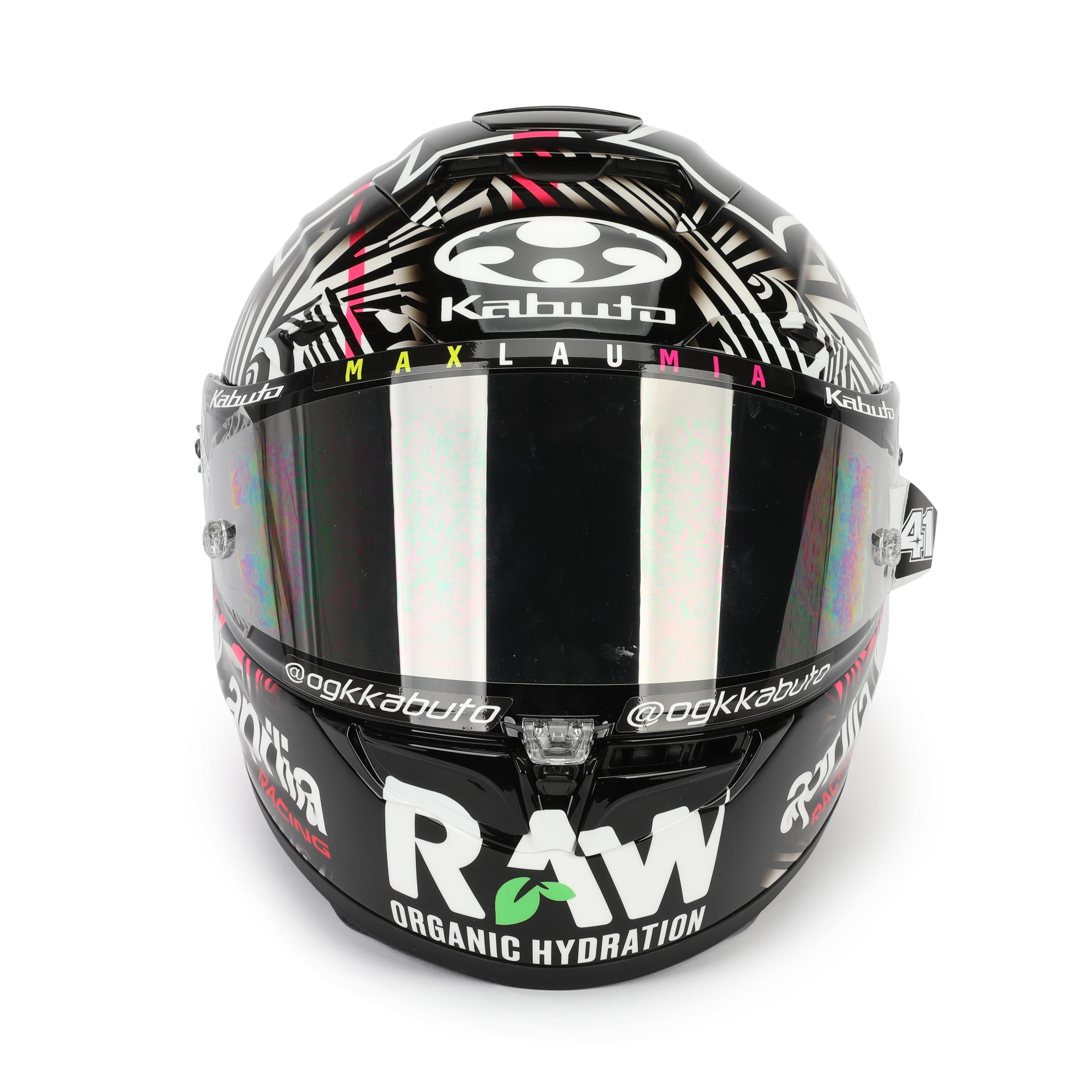 LOT 016 - Aleix Espargaró 2024 Signed Crash Damaged Qatar Test Helmet