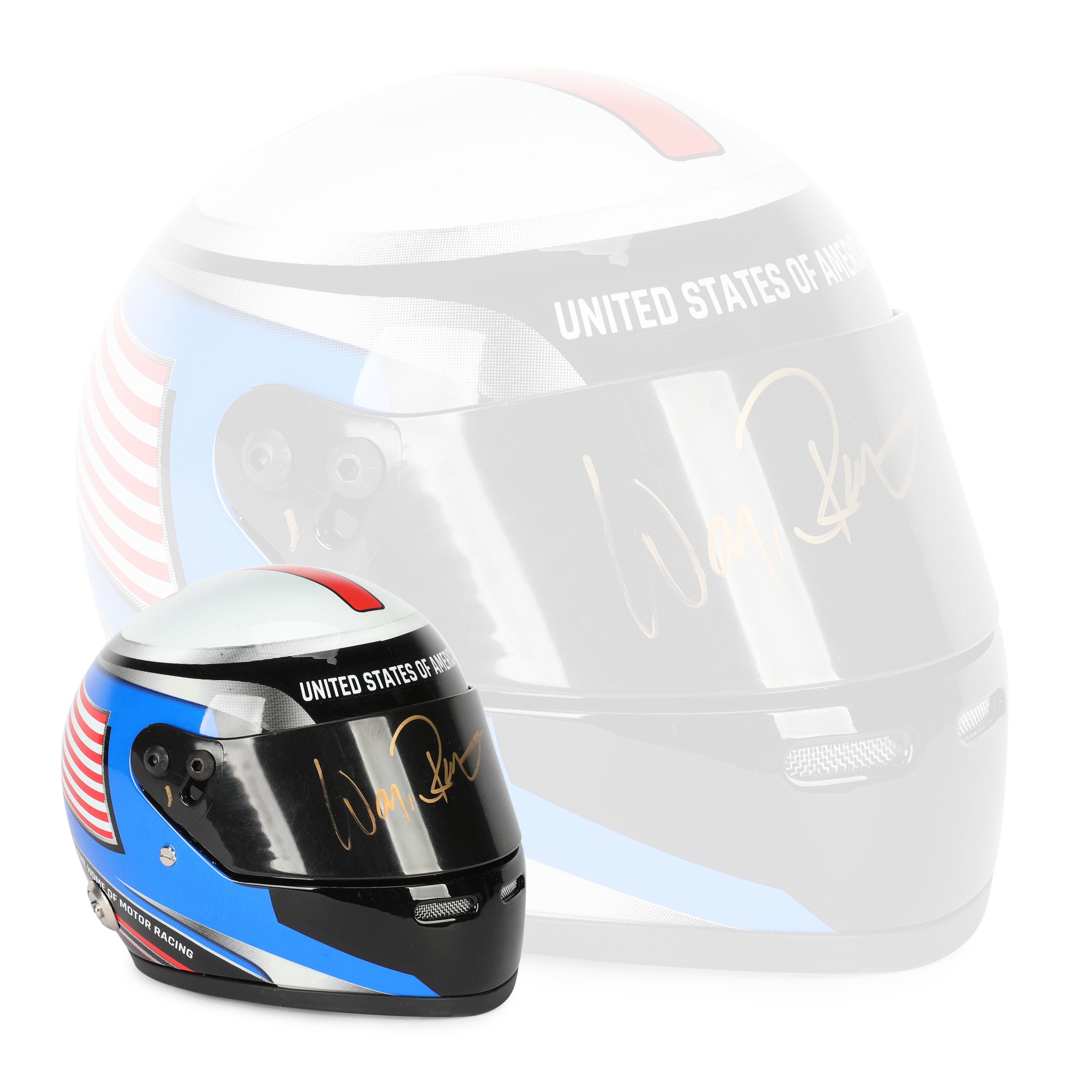 Wayne Rainey Signed 1:2 Scale Helmet – Americas GP